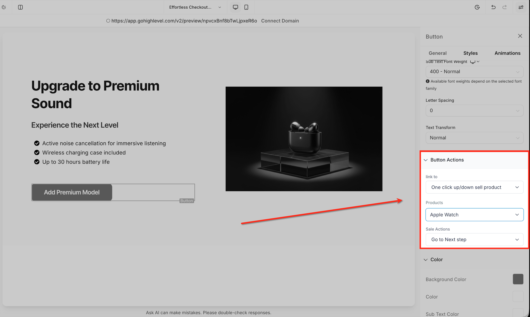 Schermata 8 — Come usare l'Order Upsell nei Form