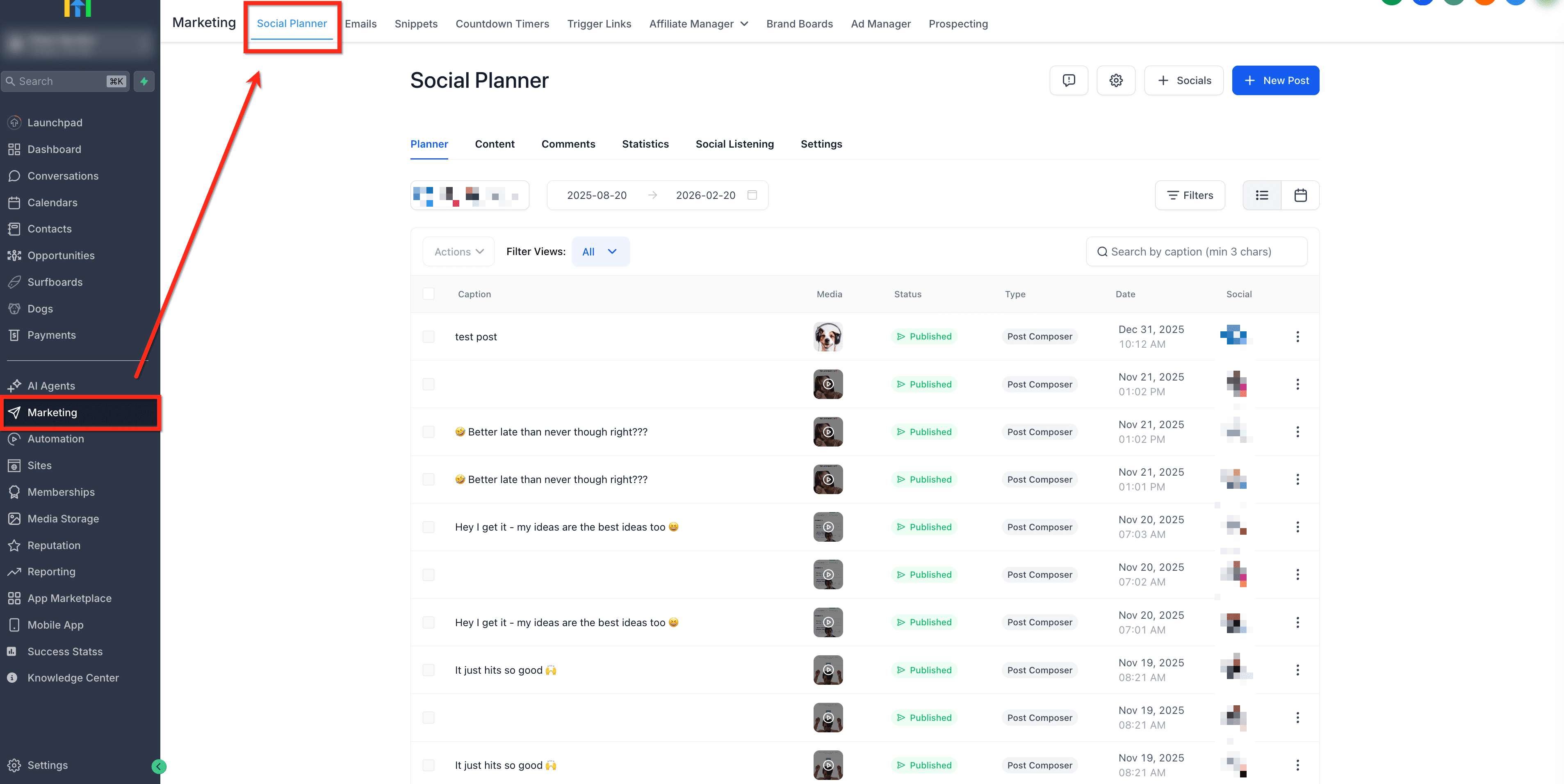 Schermata 1 — Post Social su TikTok