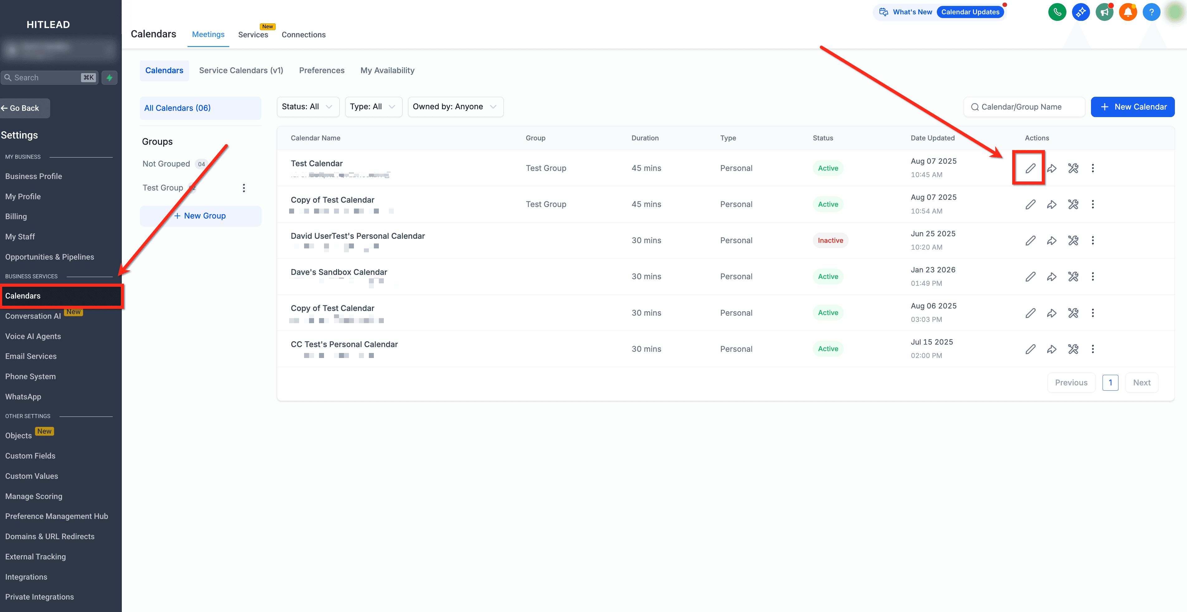 Schermata 1 — Disponibilità del Calendario - Orari Settimanali e Orari per Date Specifiche
