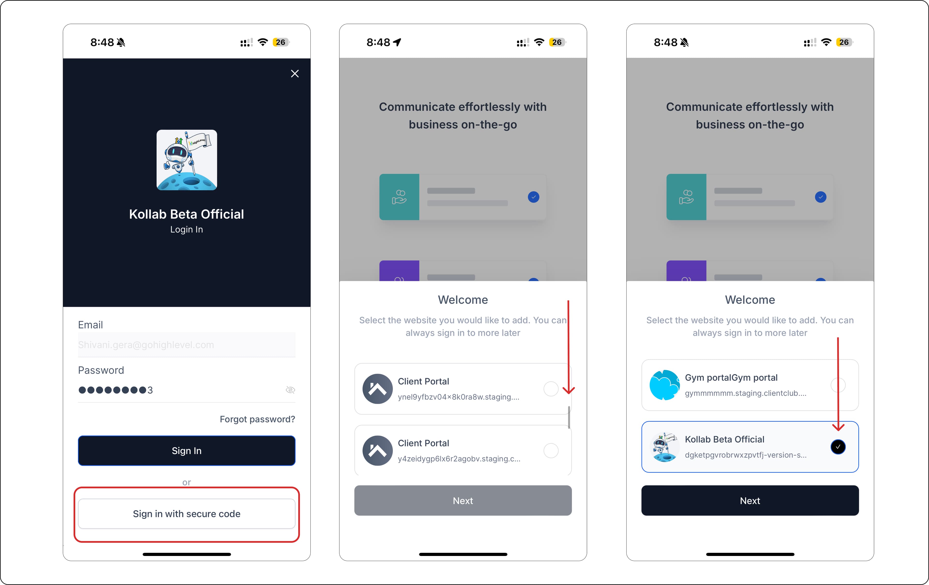 Schermata 1 — Guida rapida - Kollab (iOS & Android)