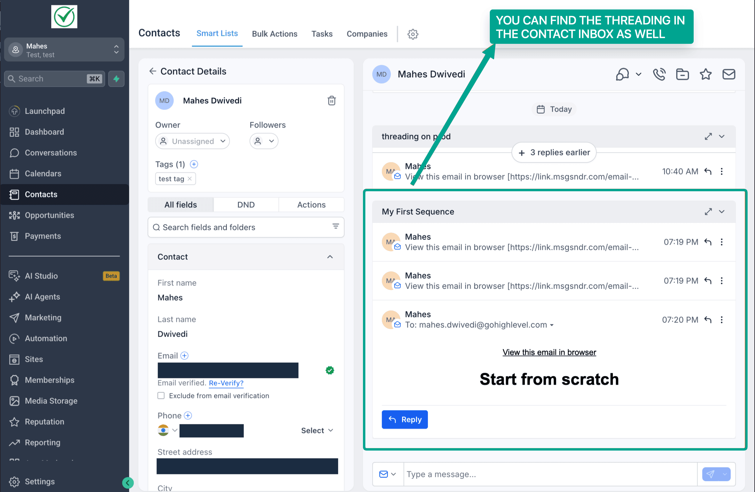 Schermata 7 — Come creare una sequenza email?