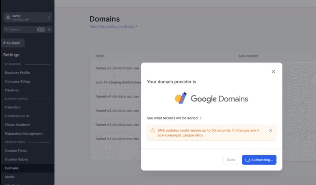 Schermata 7 — Come usare la funzione Domain Connect?