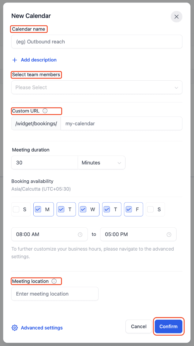 Schermata 2 — Creare Calendari per Prenotazione Collettiva