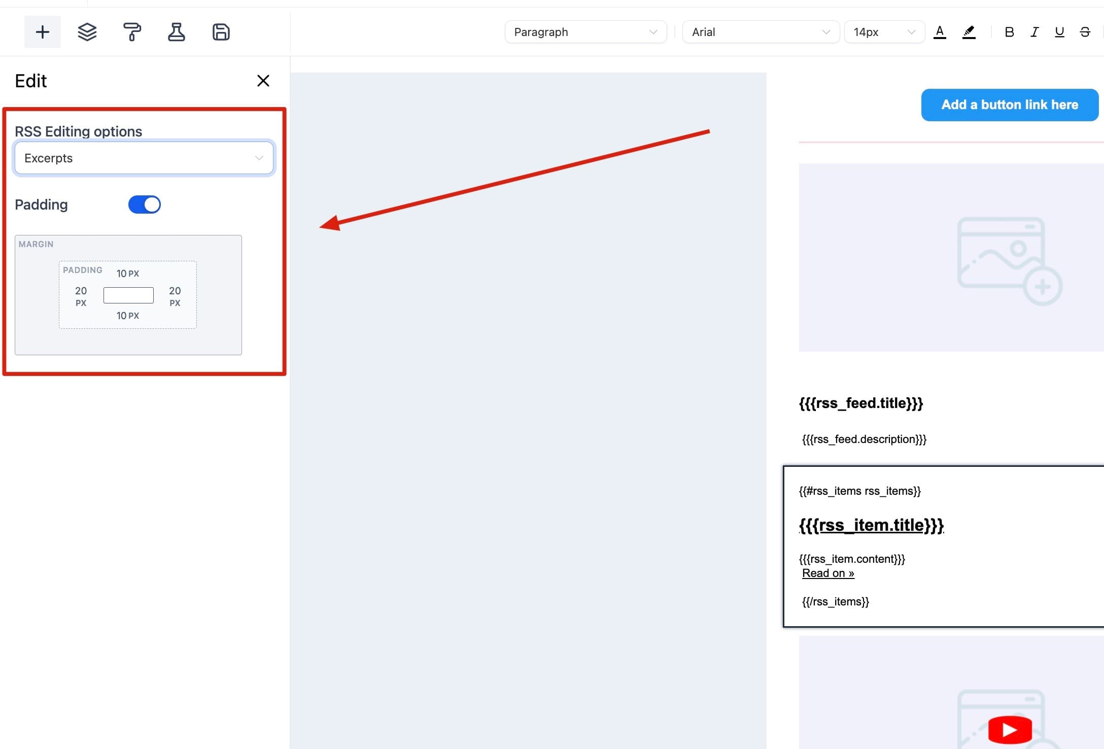Schermata 30 — Come usare l'Email Builder e il suo Editor Inline