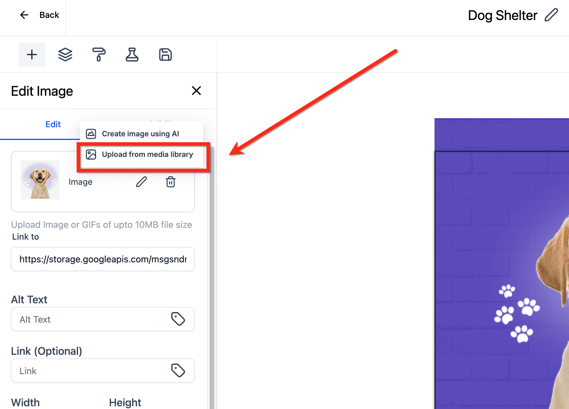 Schermata 4 — Come aggiungere GIF alle tue email?