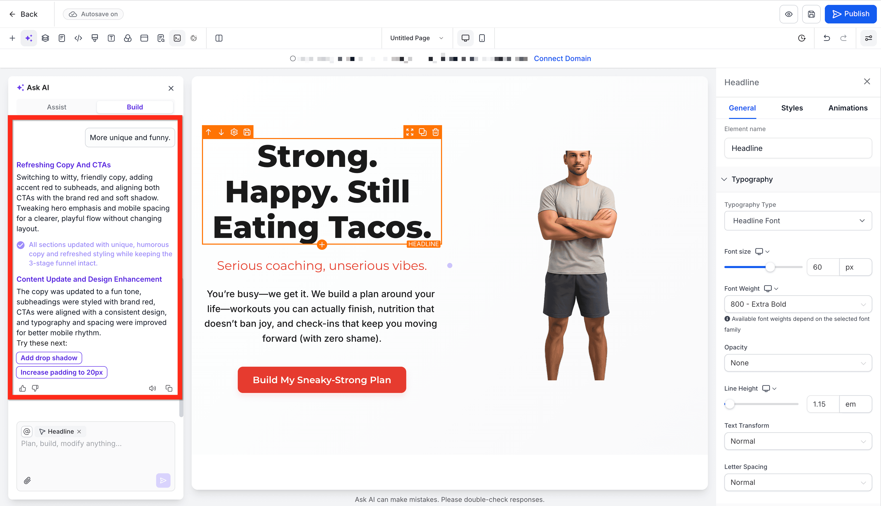 Schermata 4 — Funnel & Website AI