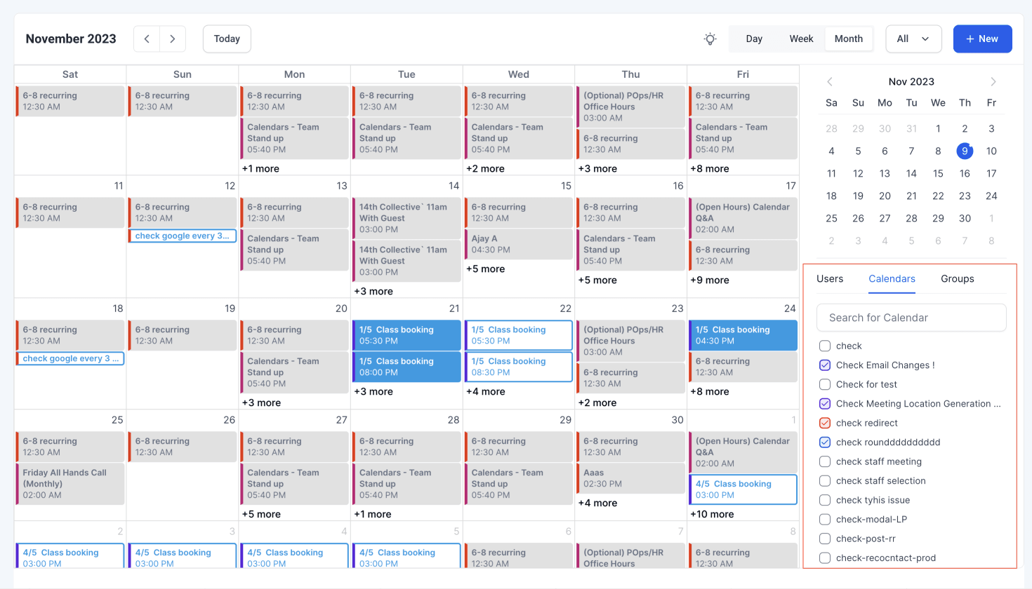 Schermata 4 — Vista Calendario nell'App