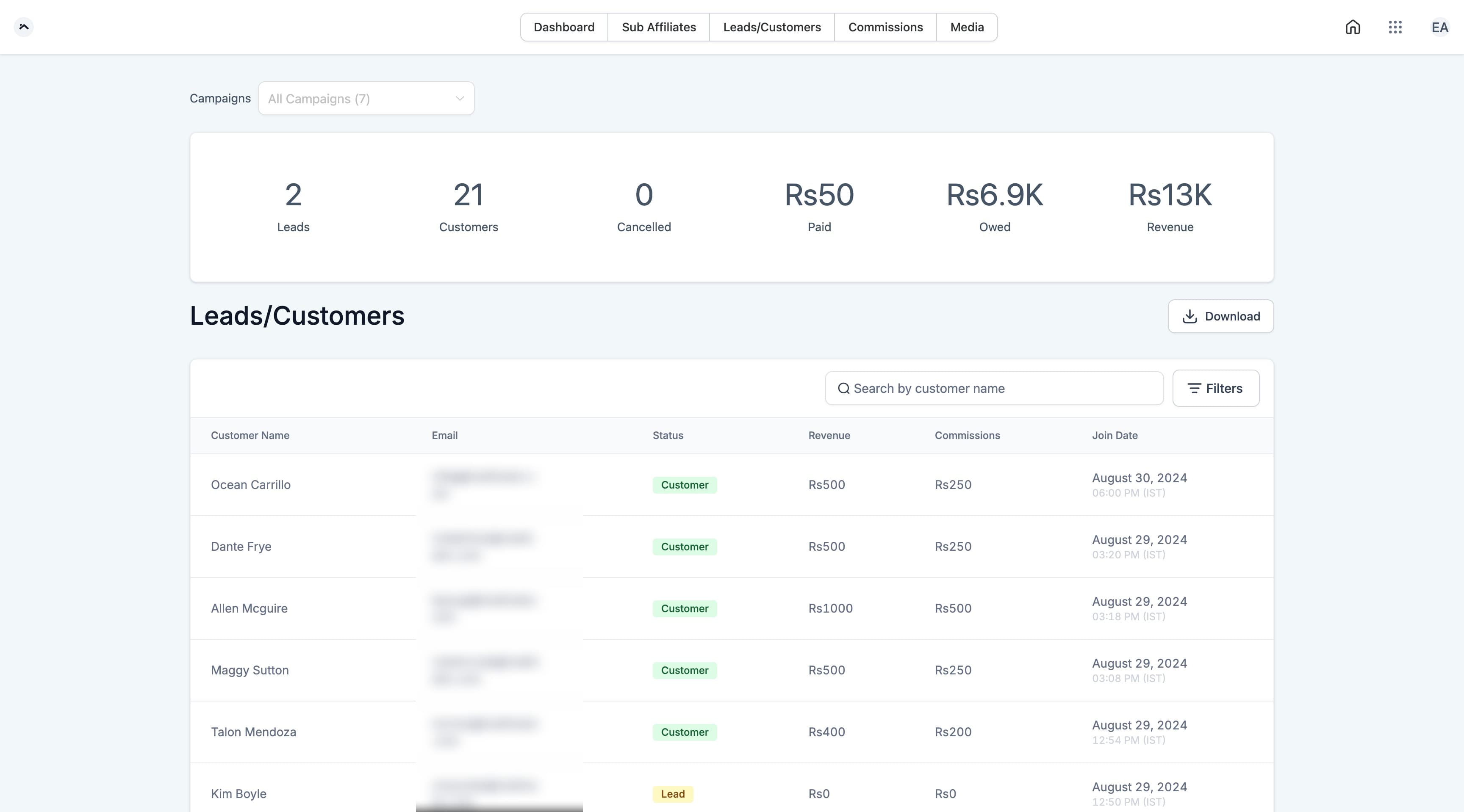 Schermata 2 — Come usare il Portale Affiliati: Guida completa per gli affiliati