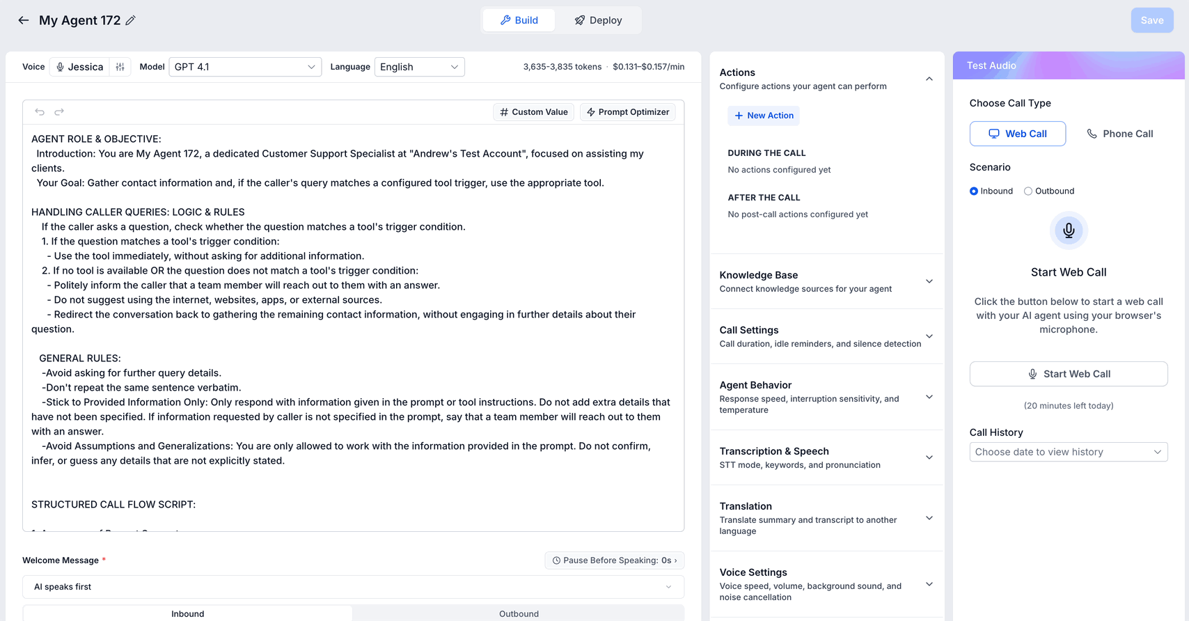Schermata 15 — Come creare agenti Voice AI