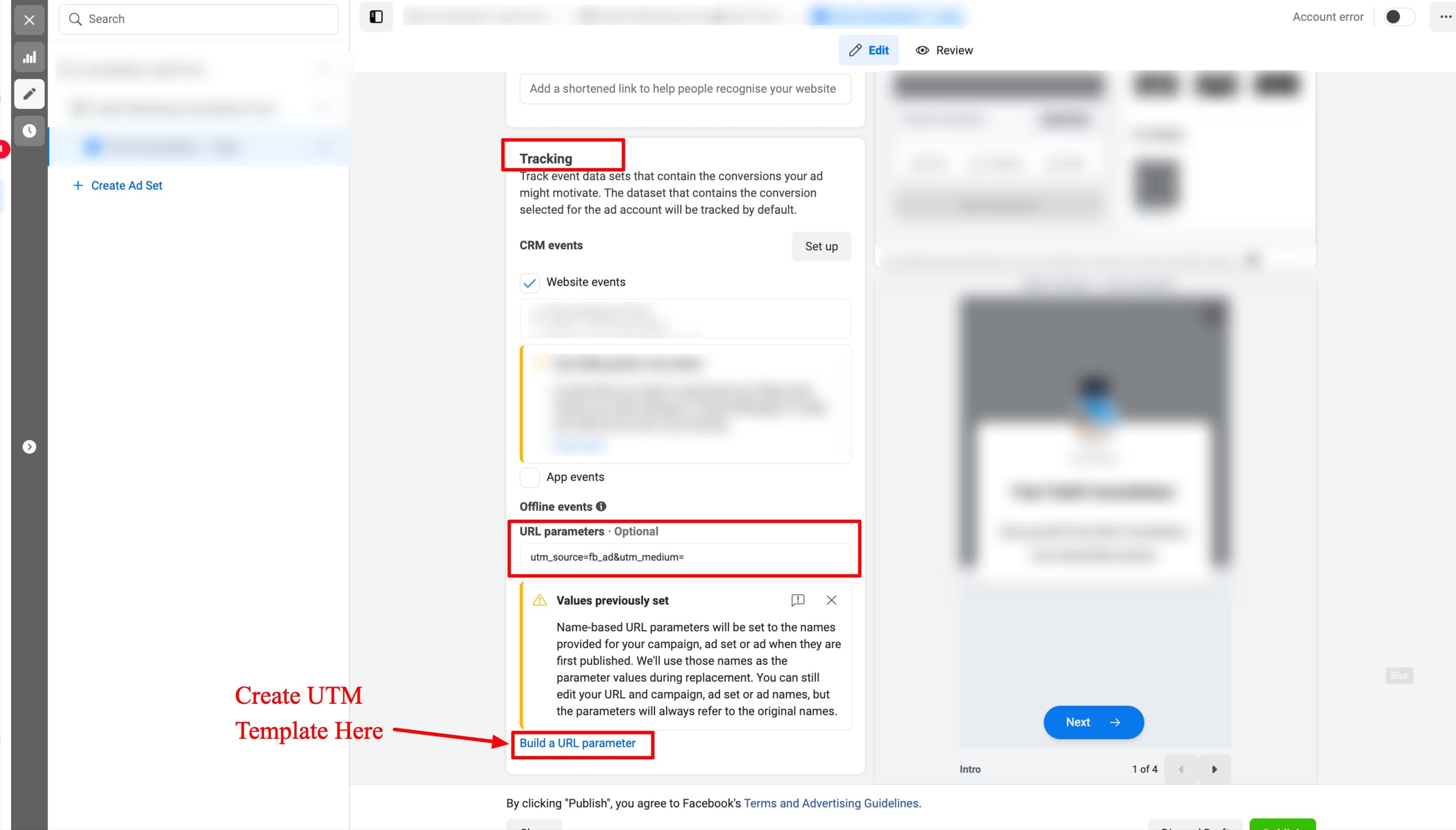 Schermata 2 — Risoluzione dei problemi con la Reportistica degli Annunci Facebook