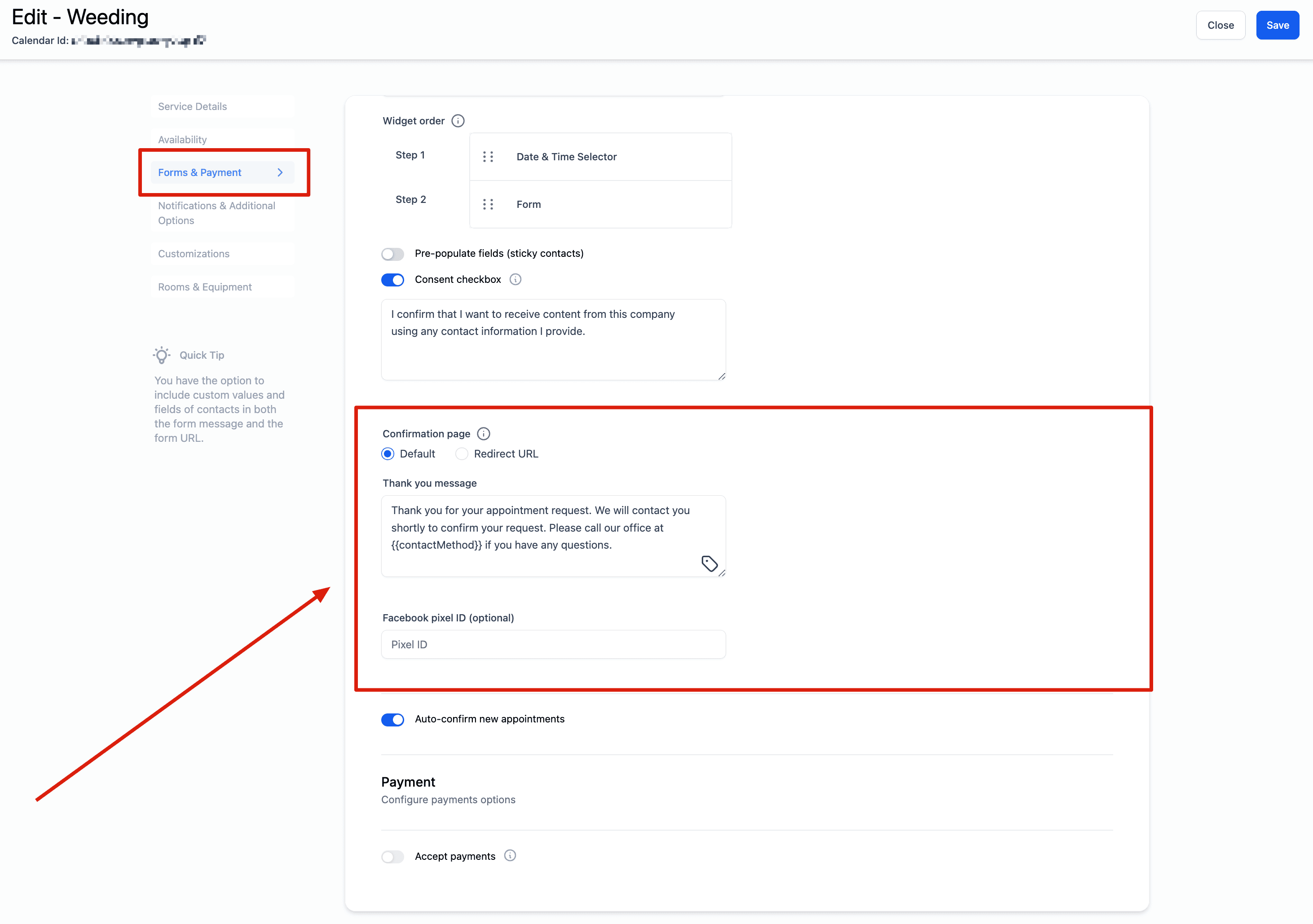 Schermata 12 — Come creare Calendari di Servizio