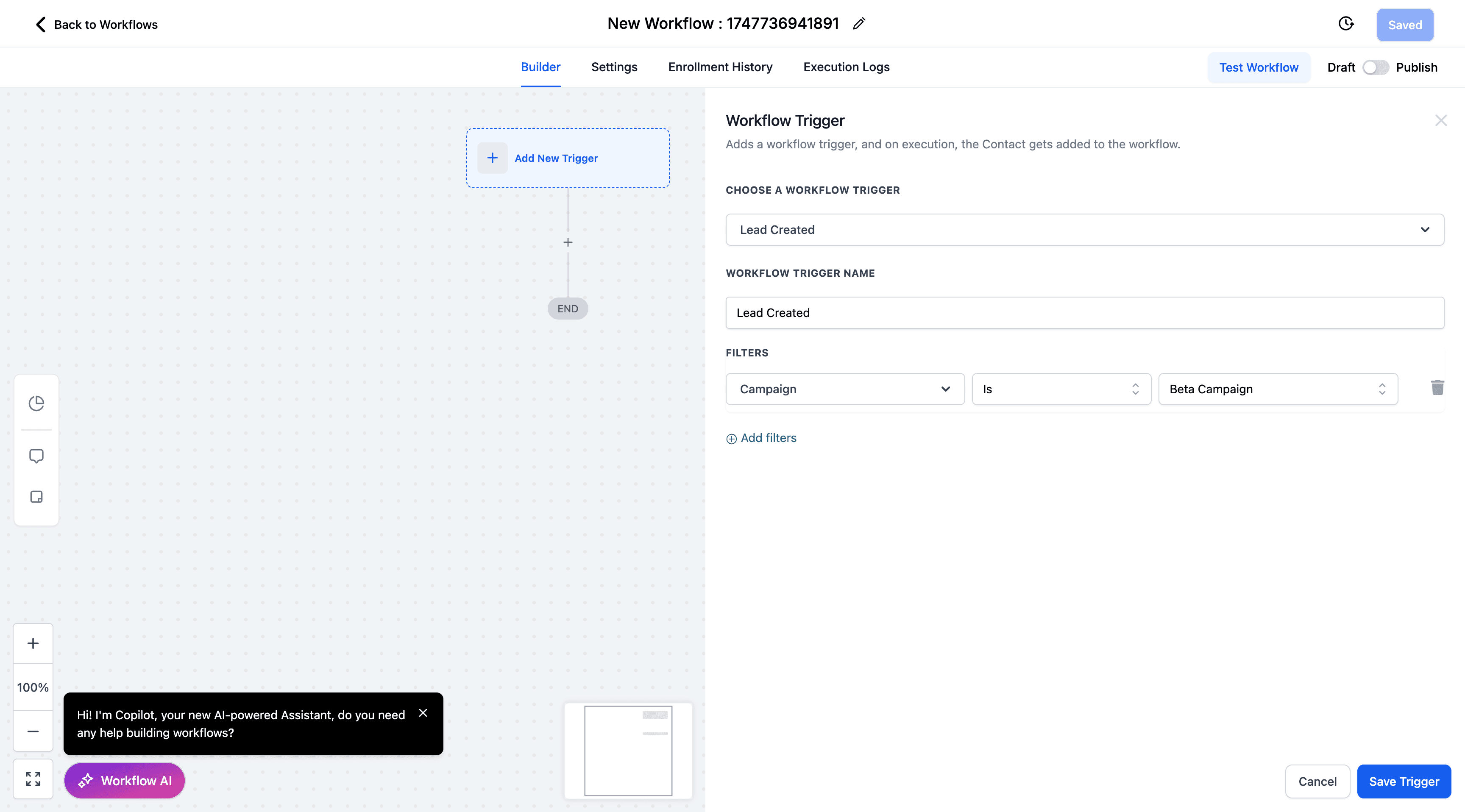 Schermata 1 — Automatizza l'Assegnazione Lead e le Notifiche nei Workflow del Gestore Affiliati