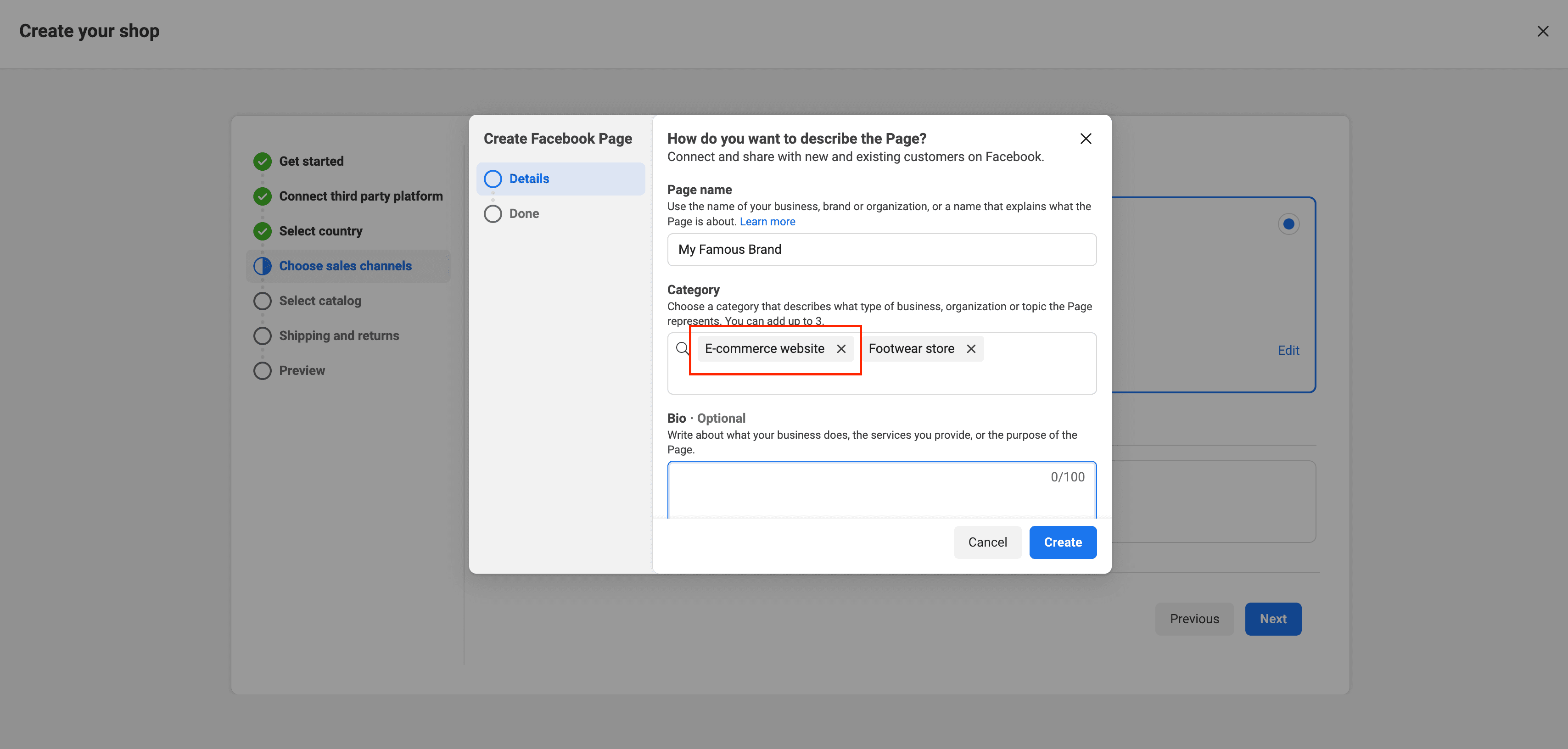 Schermata 7 — Come vendere prodotti su Facebook e Instagram Shops?