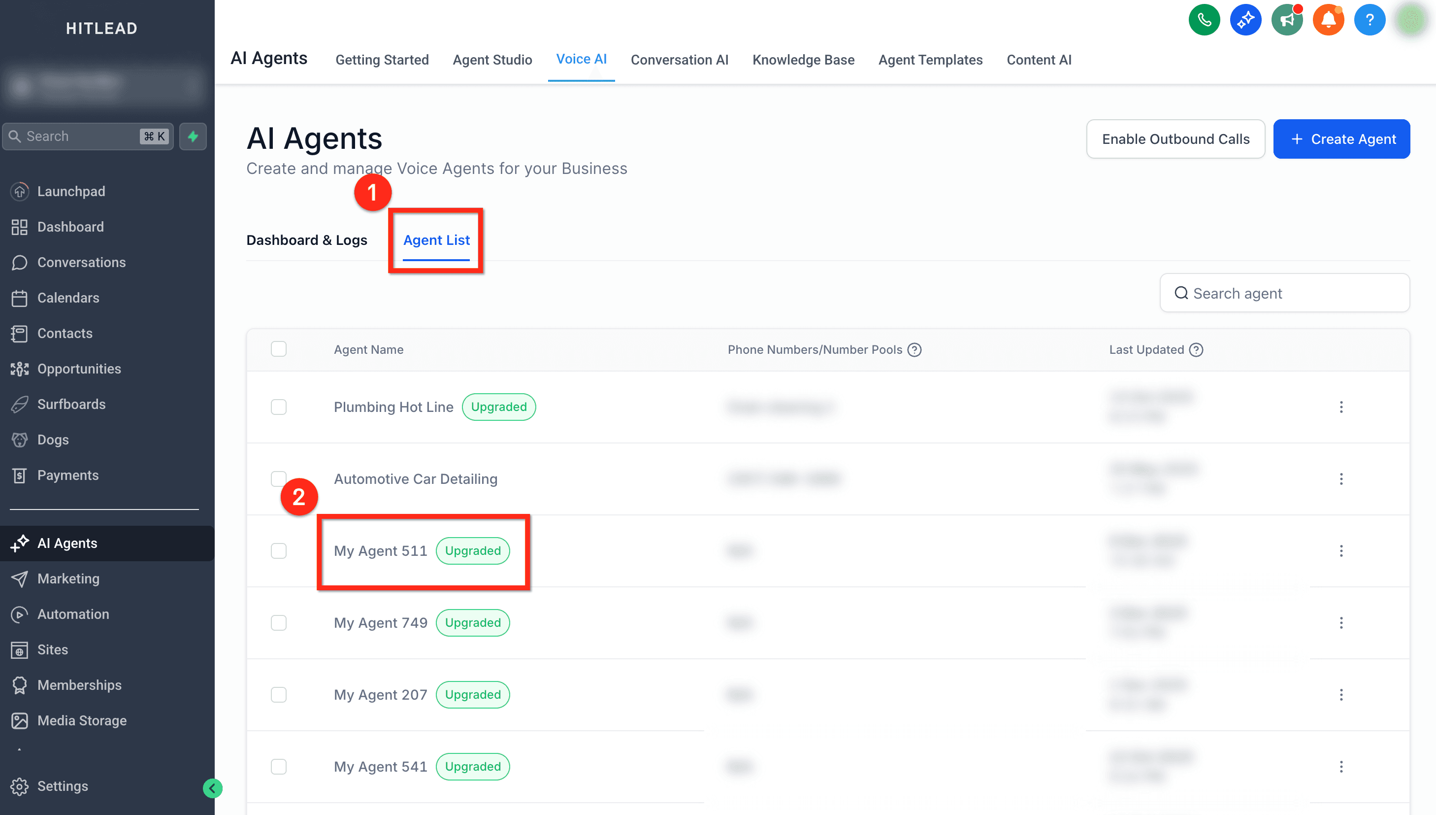 Schermata 6 — Come Modificare la Voce di un Agente Voice AI