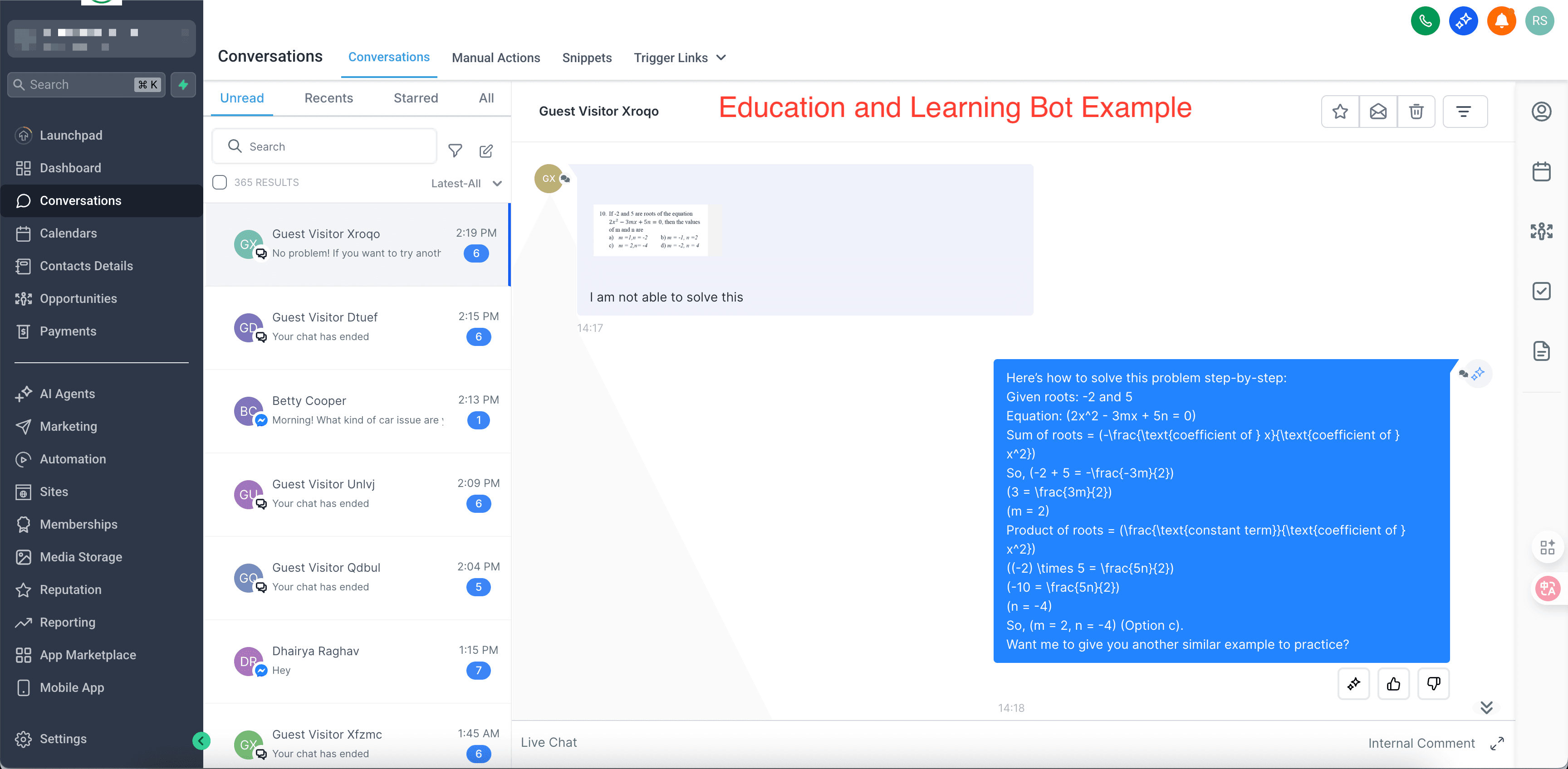 Schermata 4 — I bot di Conversation AI ora possono rispondere alle immagini