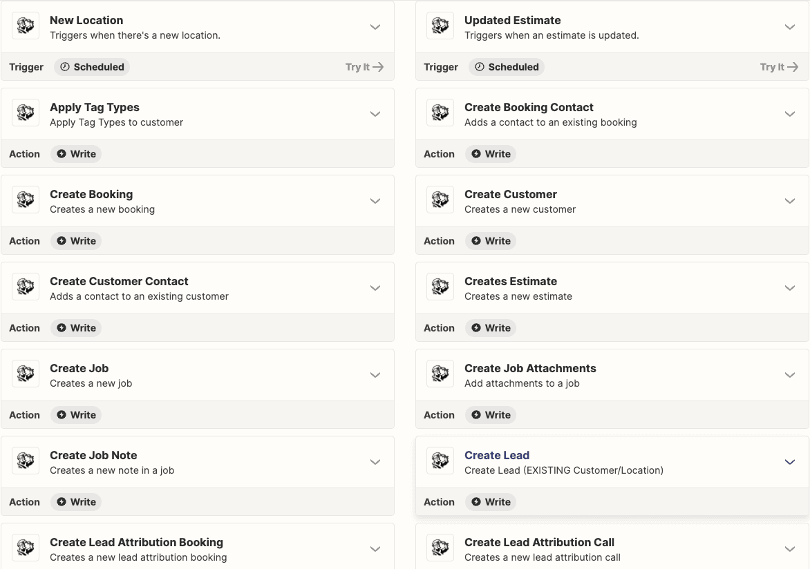 Schermata 3 — Collega ServiceTitan + HITLEAD (Zapier)