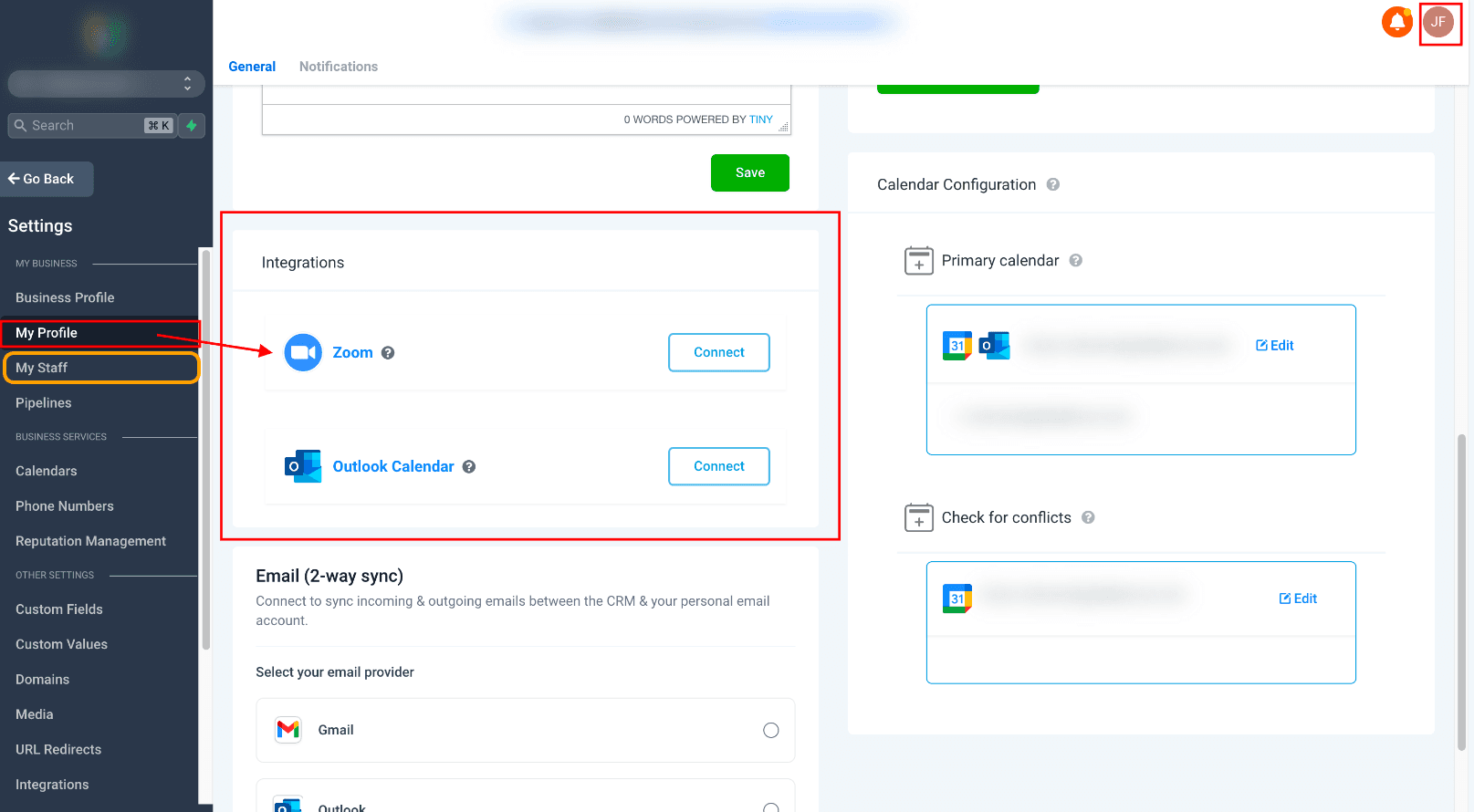 Schermata 8 — Integrazione Zoom per le Prenotazioni sul Calendario degli Utenti