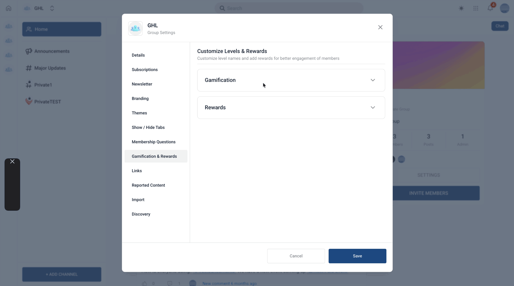 Schermata 5 — Gamification nelle Communities - Punti, Badge e Classifiche