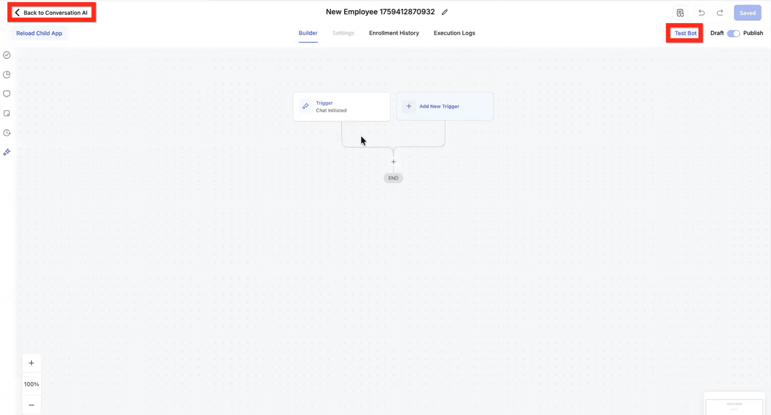 Schermata 11 — Flow Builder per Conversation AI