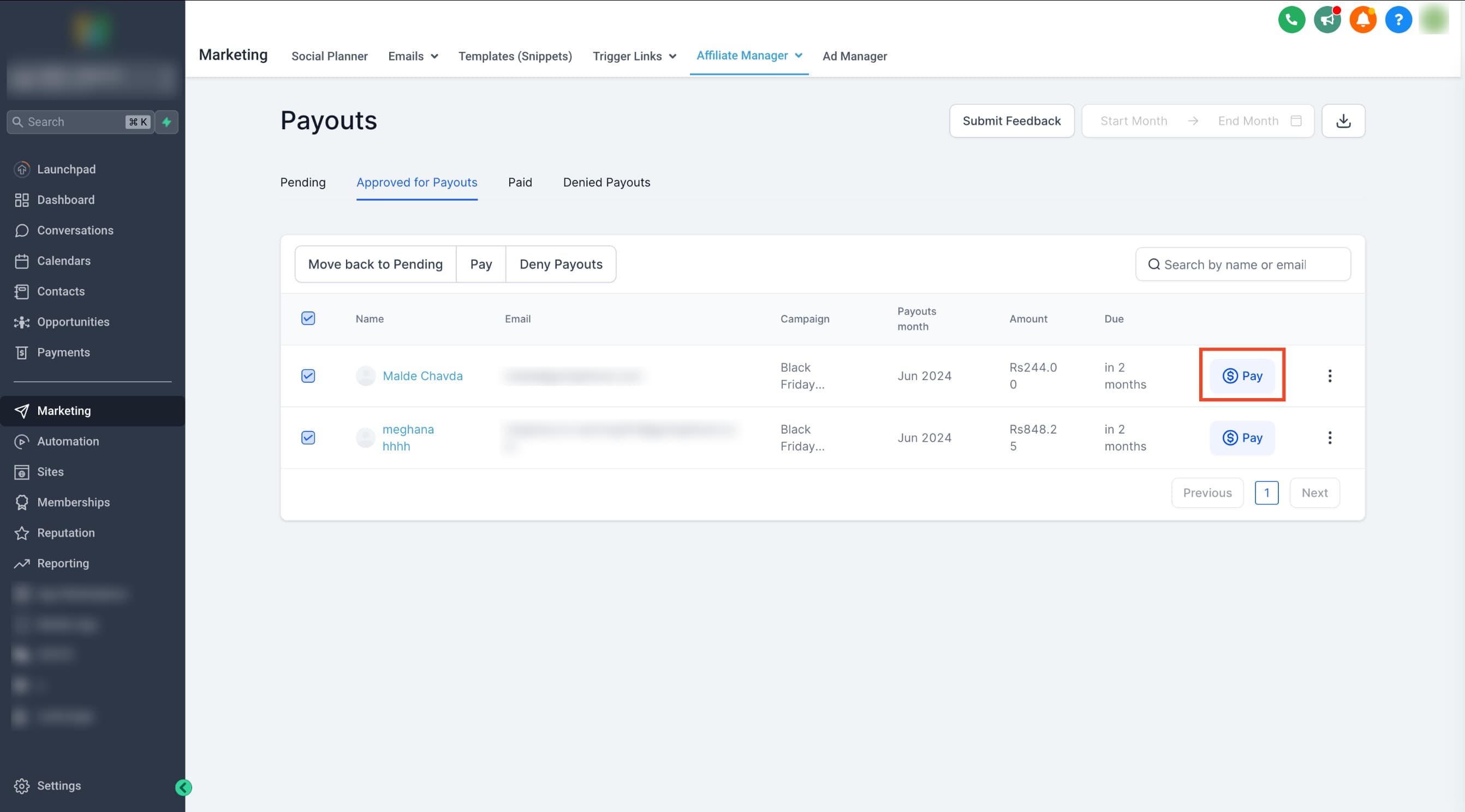 Schermata 9 — Come Configurare e Pagare gli Affiliati con i Pagamenti Automatici PayPal