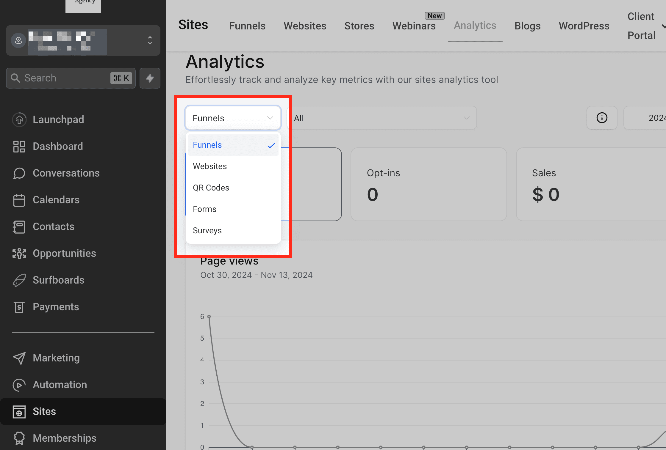 Schermata 4 — Visualizzazioni a Torta nell'Analisi di Funnel e Siti Web