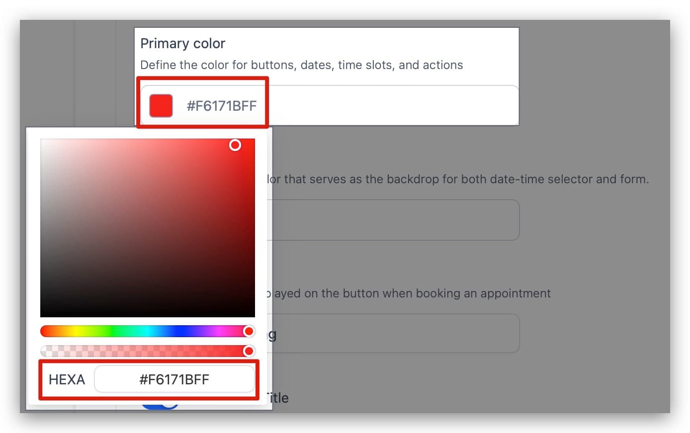 Schermata 10 — Personalizzare i colori del calendario
