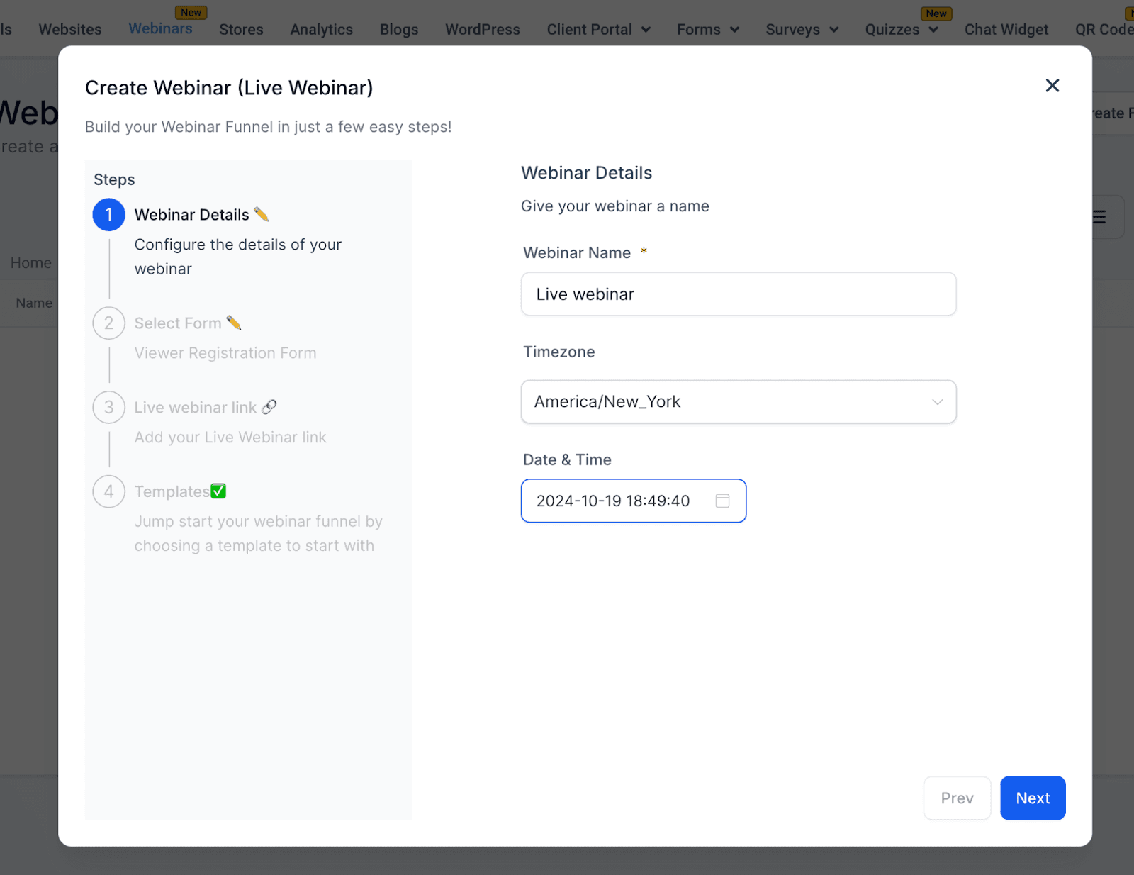 Schermata 2 — Webinar Funnel