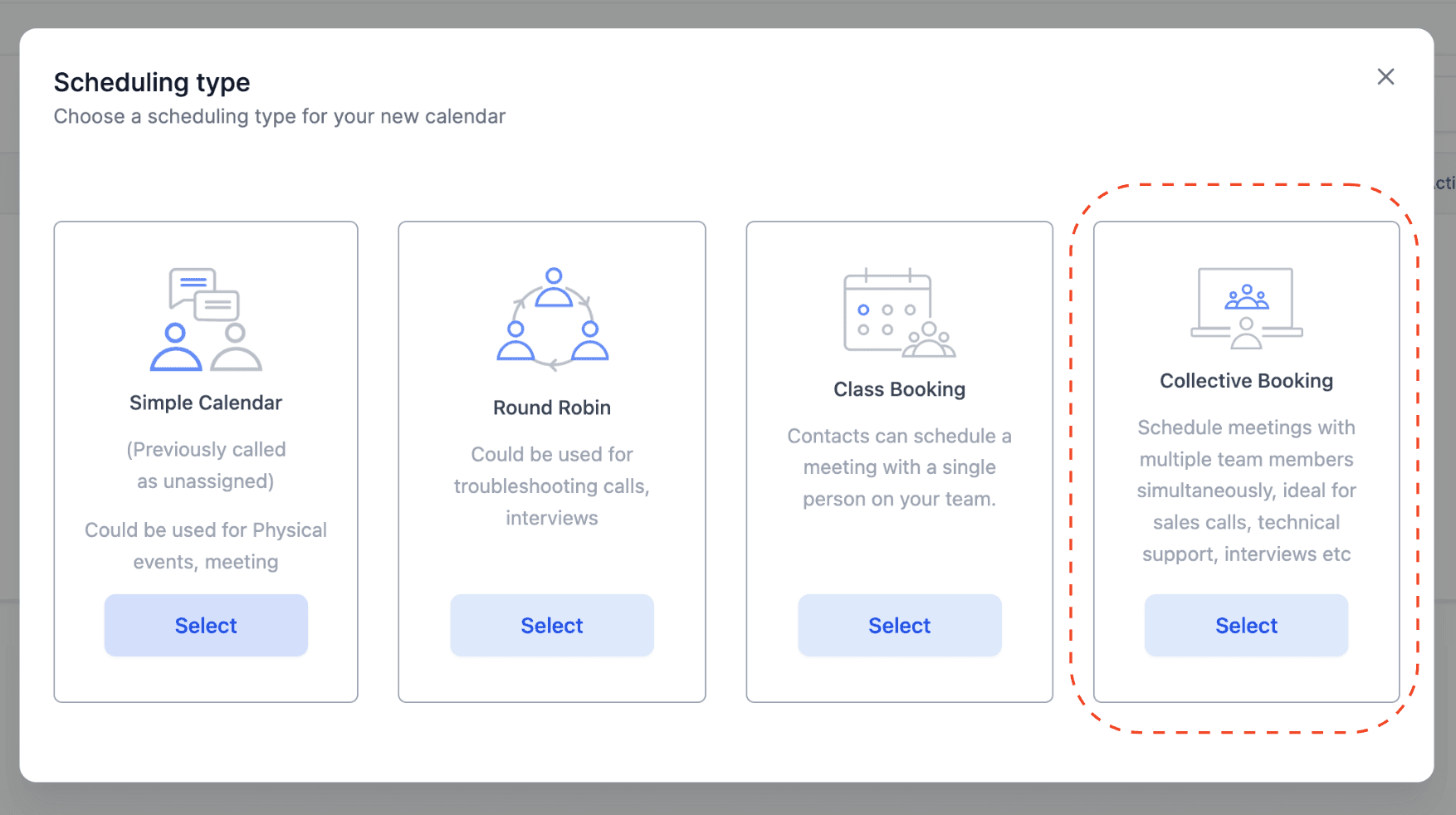 Schermata 1 — Creare Calendari per Prenotazione Collettiva