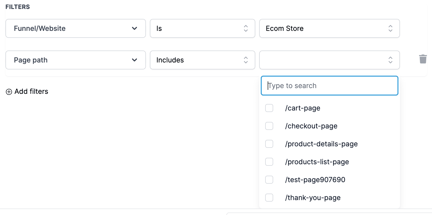 Schermata 5 — Trigger Pageview per Funnel e Siti Web