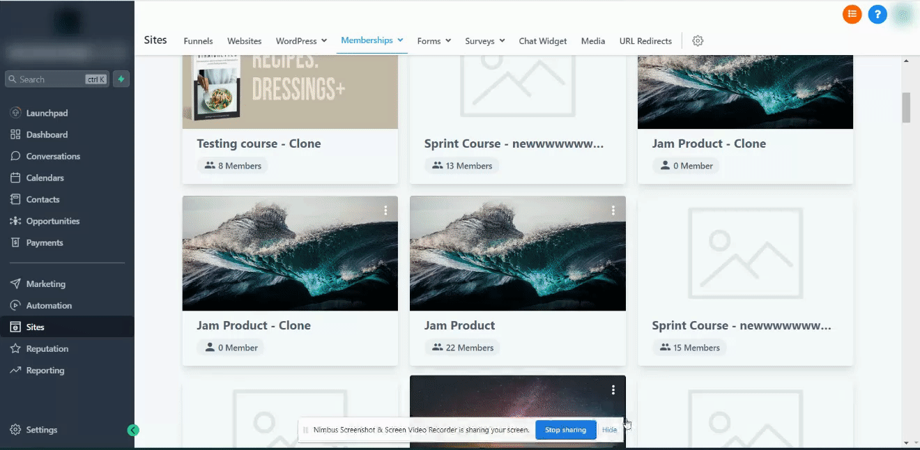 Schermata 1 — Come gestire i commenti nelle Membership