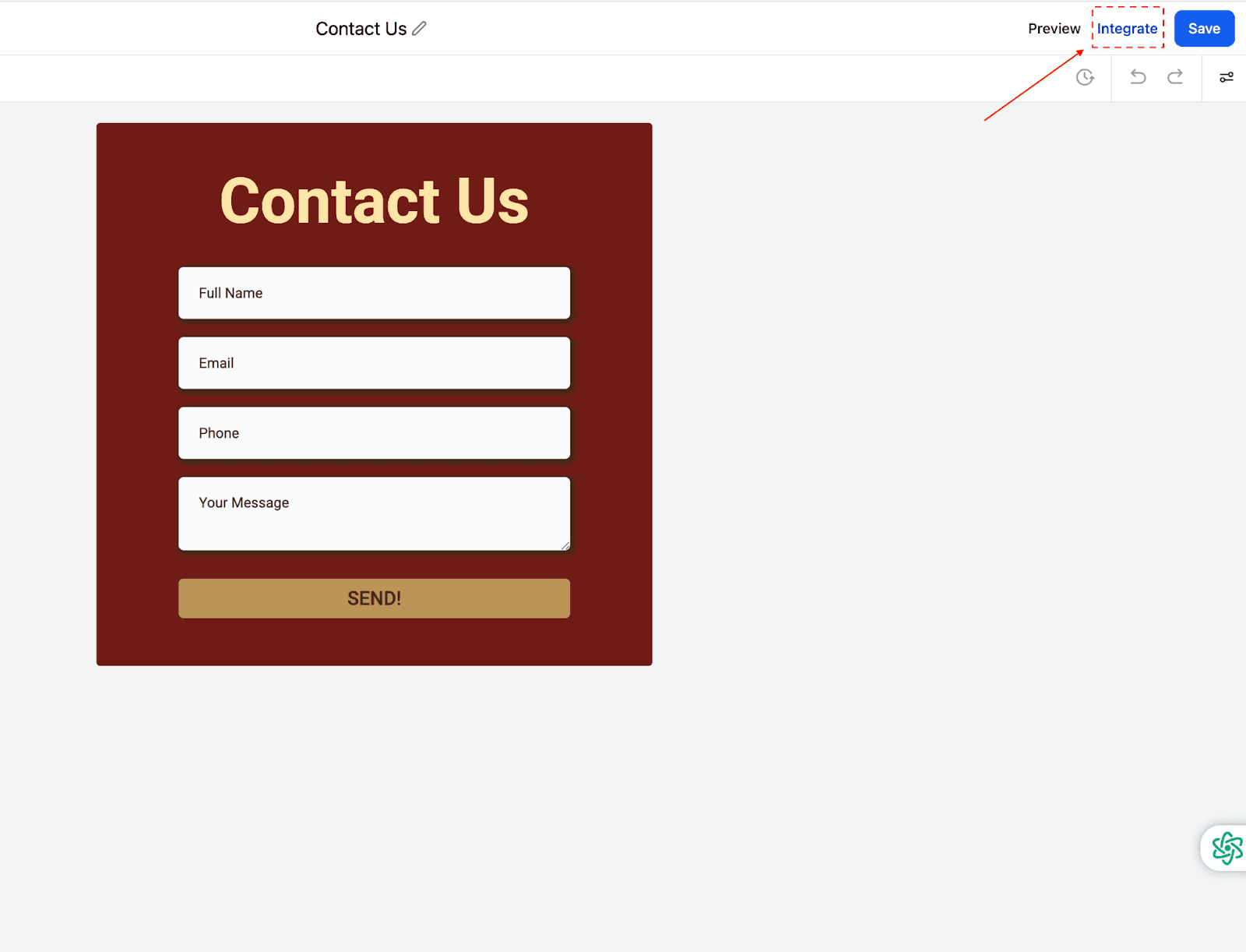 Schermata 1 — Come usare le opzioni di incorporamento per i Form: Trigger, Layout e impostazioni di disattivazione
