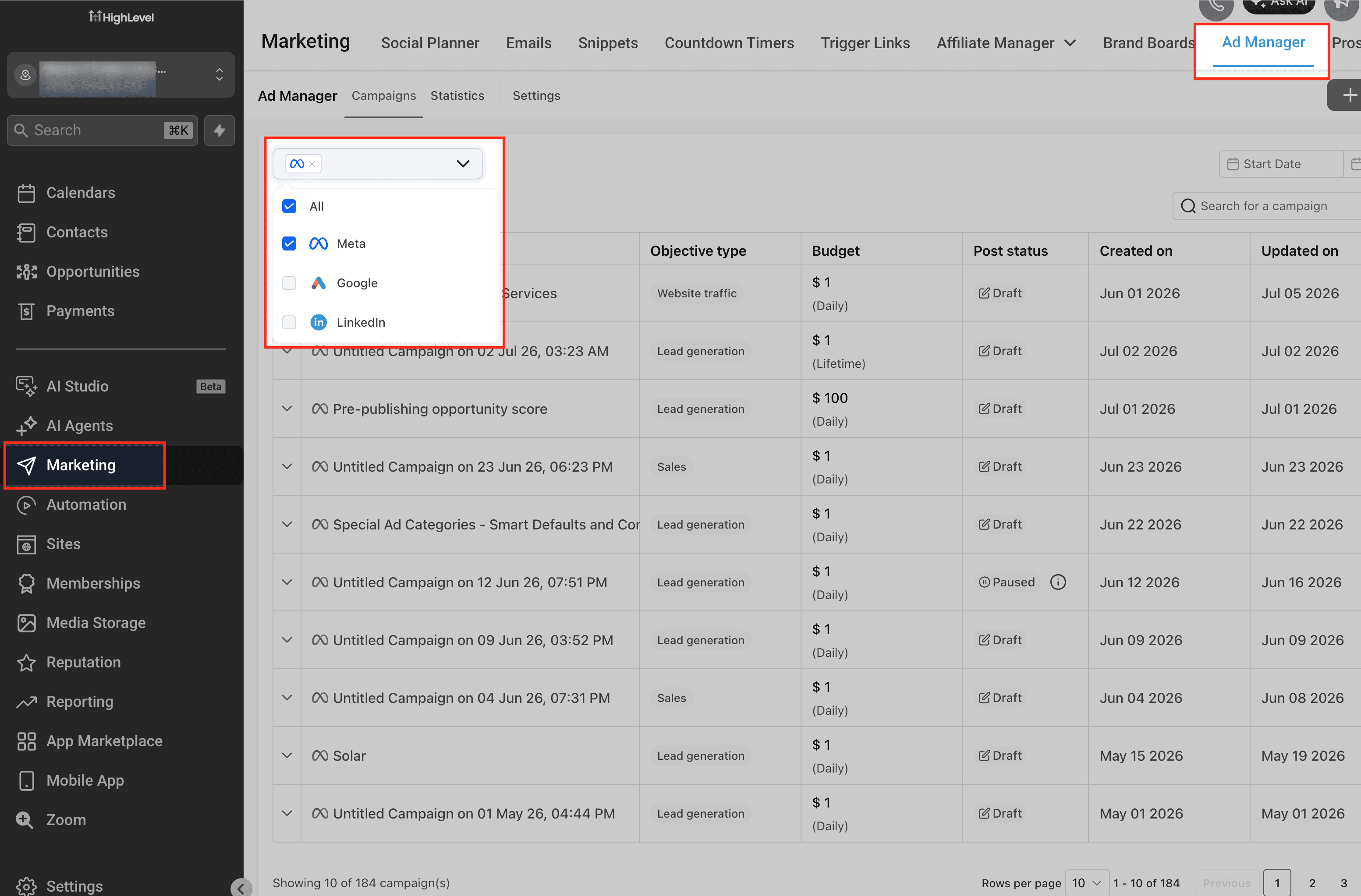 Schermata 1 — Come usare l'Opportunity Score in Ad Manager