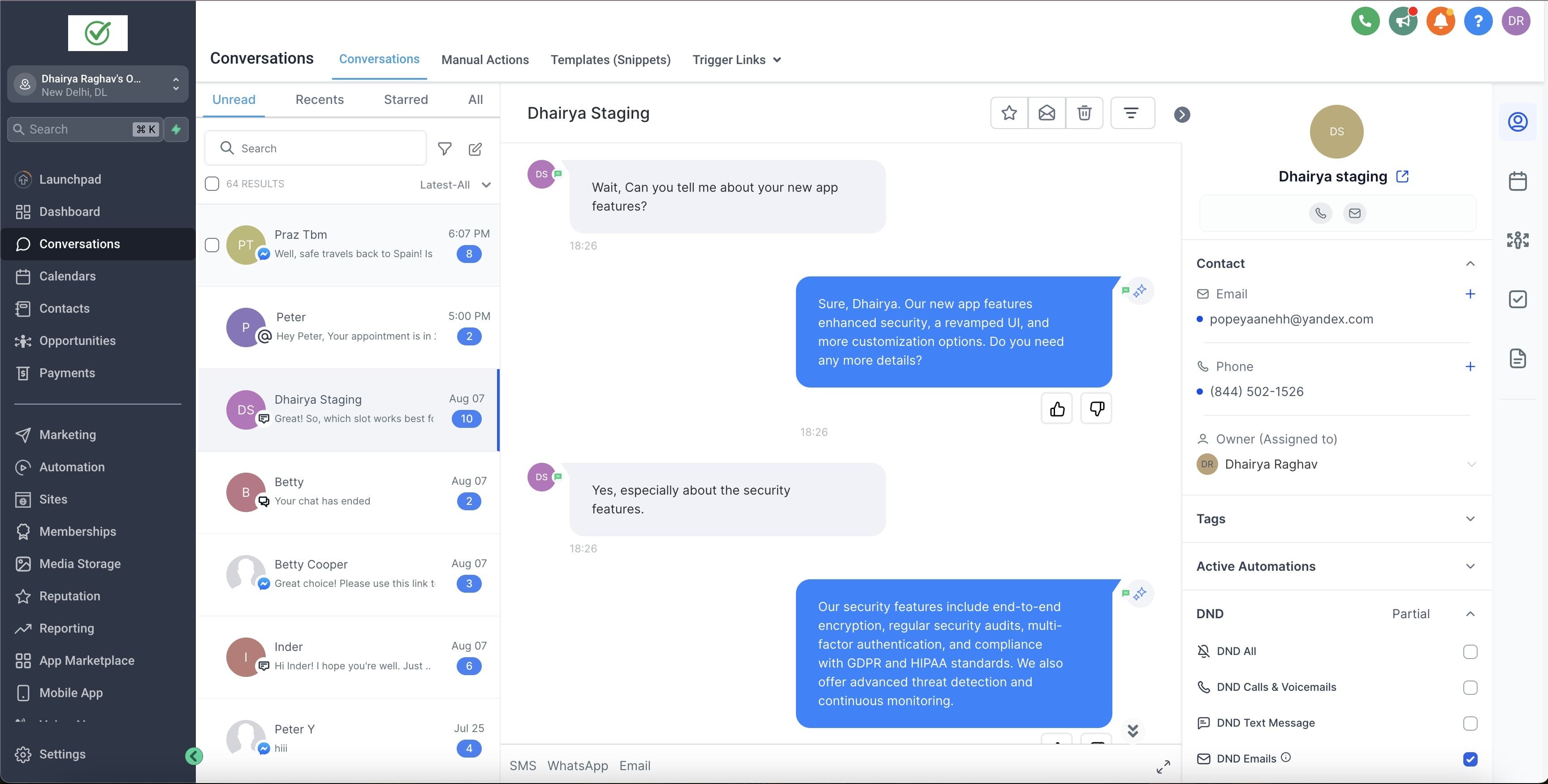Schermata 1 — Conversation AI: Nuovo Flusso di Rilevamento delle Query