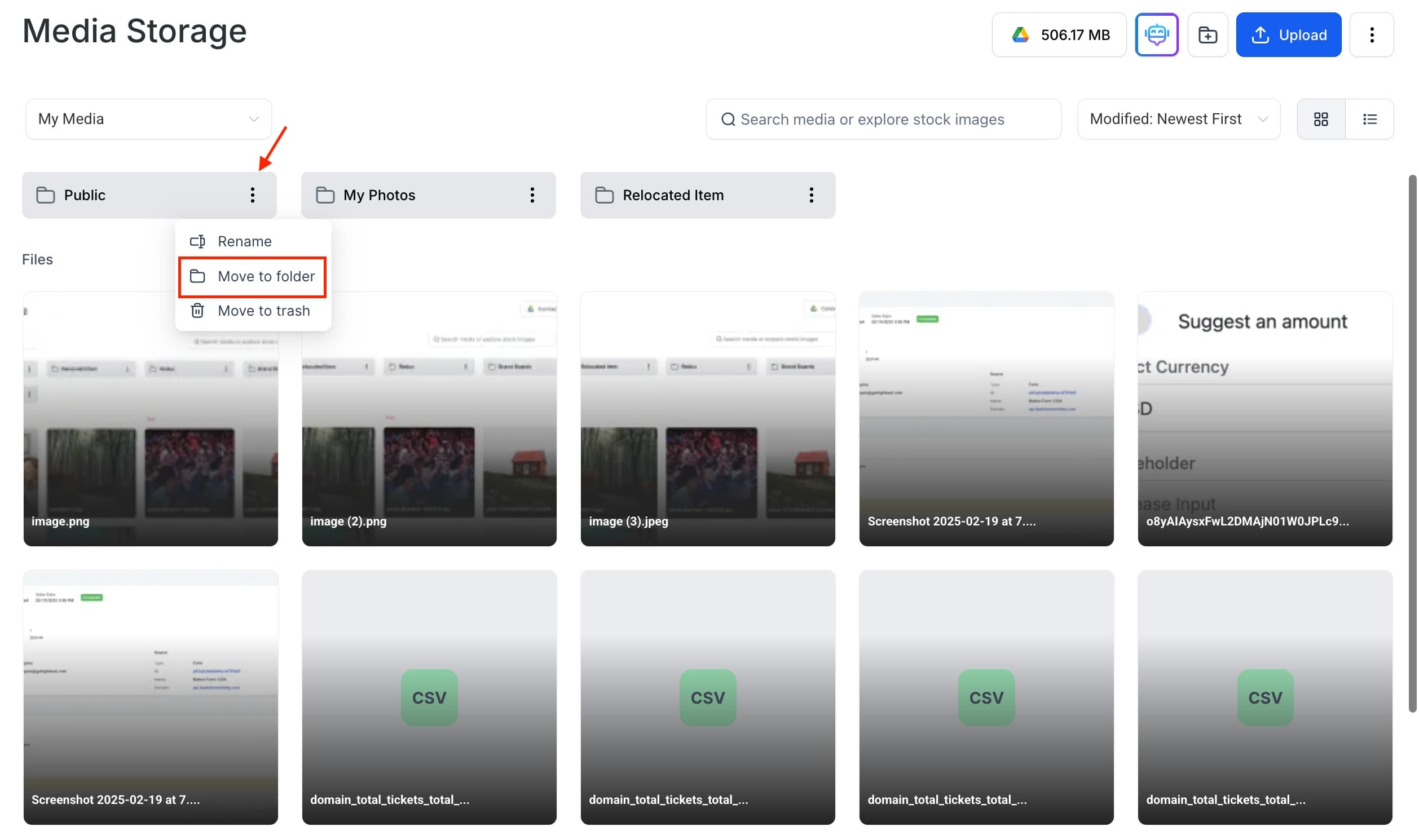 Schermata 6 — Guida completa alla Media Storage