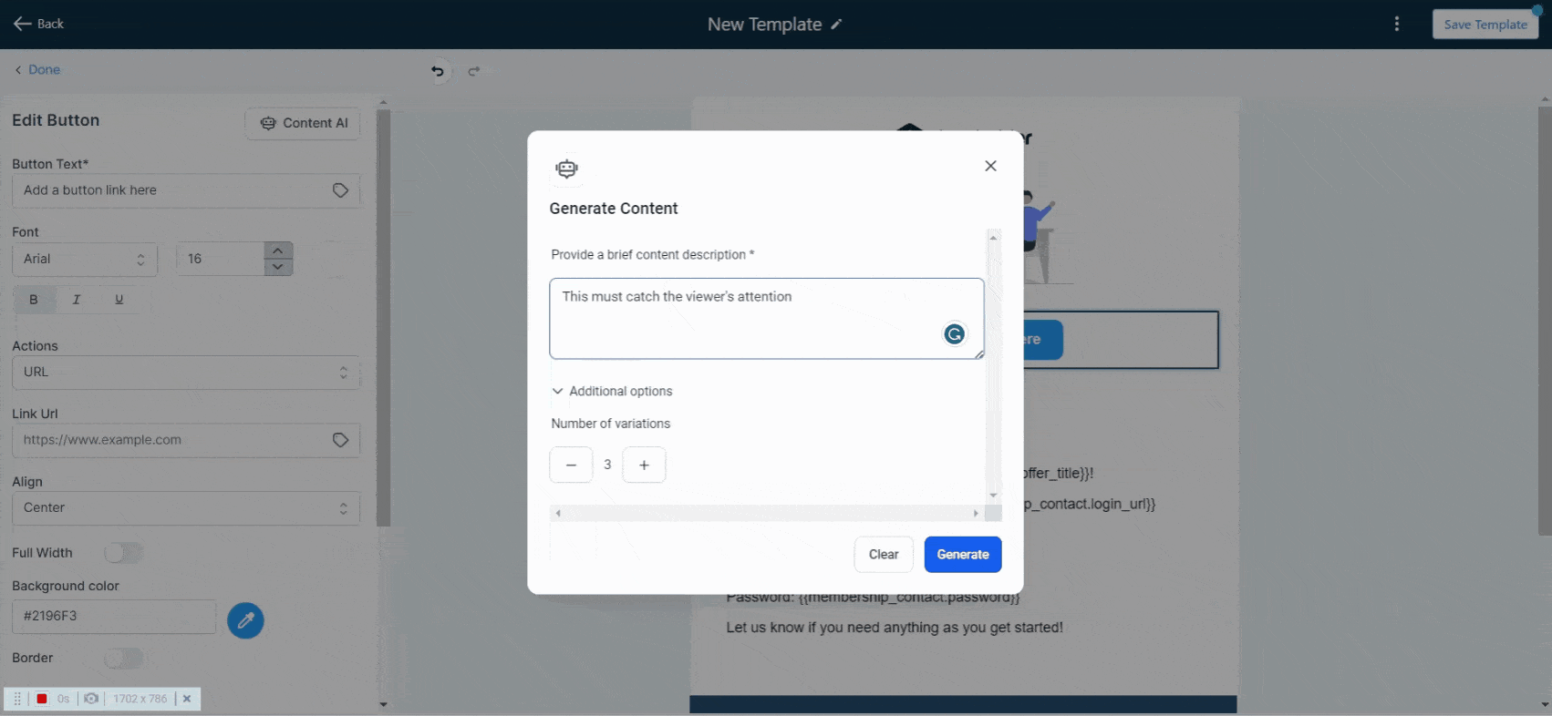 Schermata 16 — Come creare Email con Content AI?
