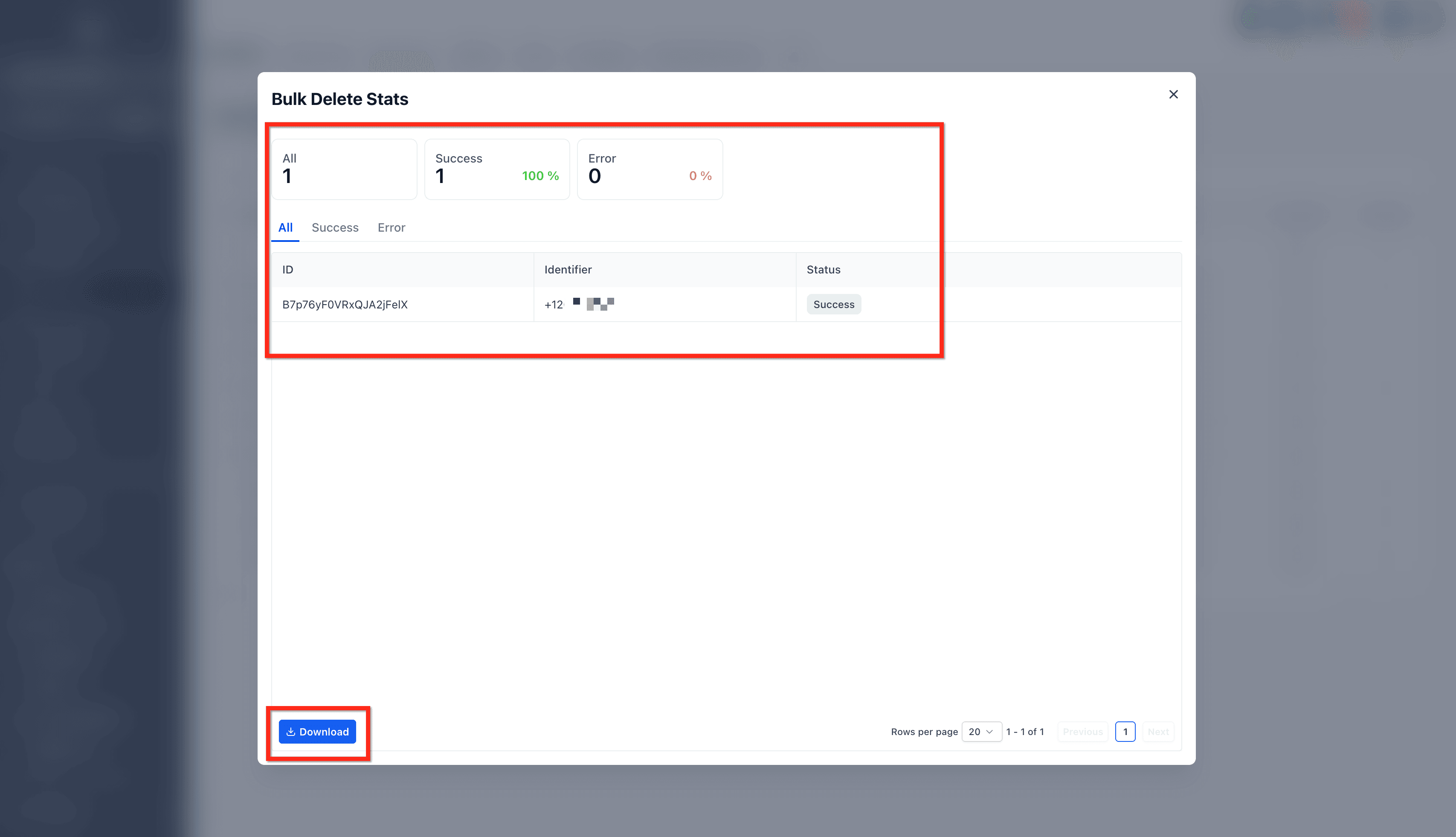 Schermata 7 — Azioni Massive per Contatti e SmartList