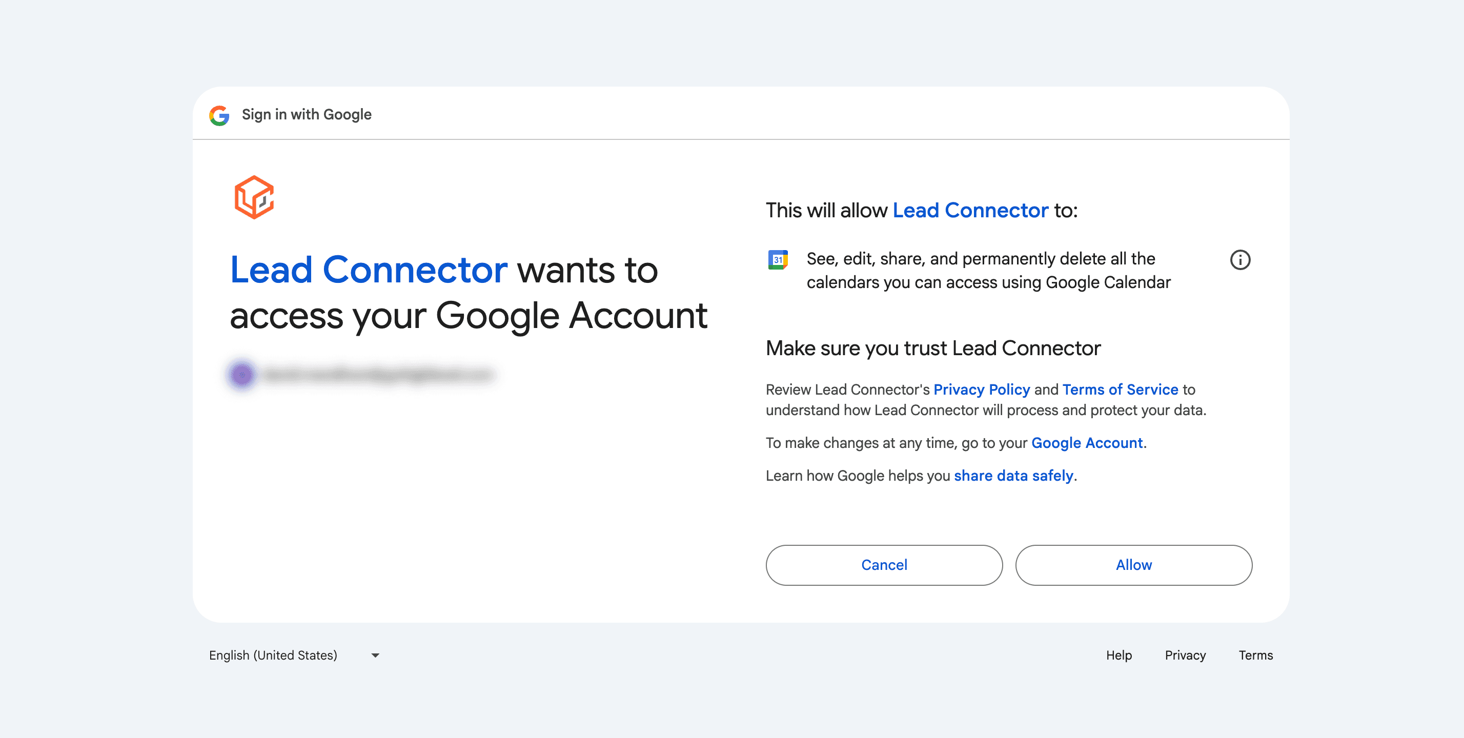 Schermata 4 — Integrare Google con i Calendari HITLEAD