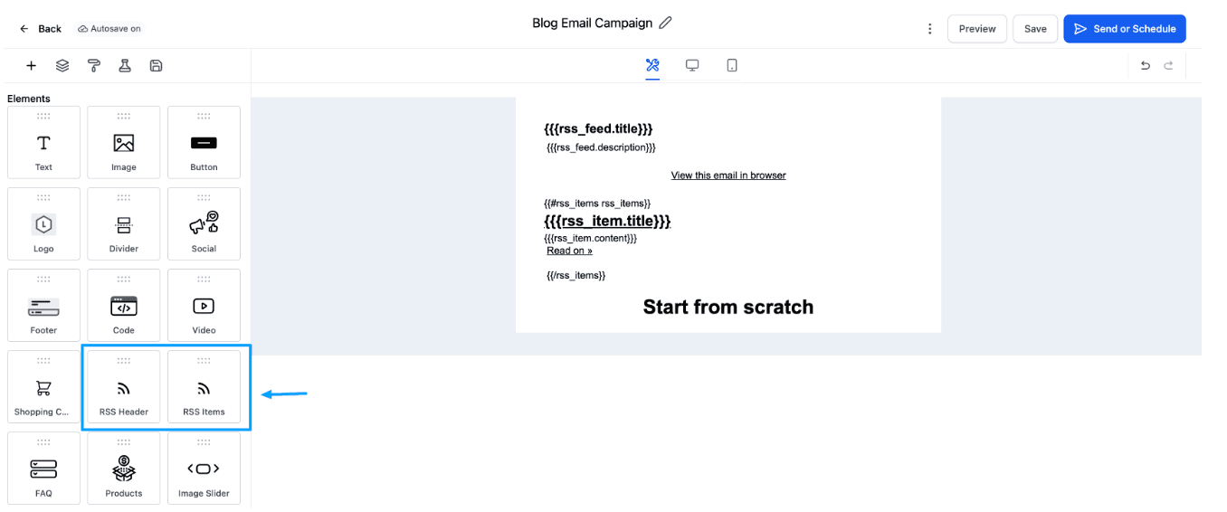 Schermata 6 — Iscrizione al Blog