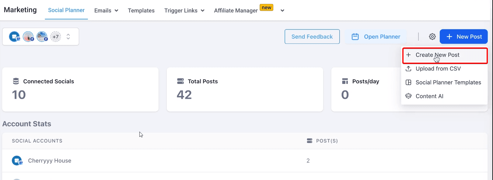 Schermata 4 — Come personalizzare il post per ogni social?
