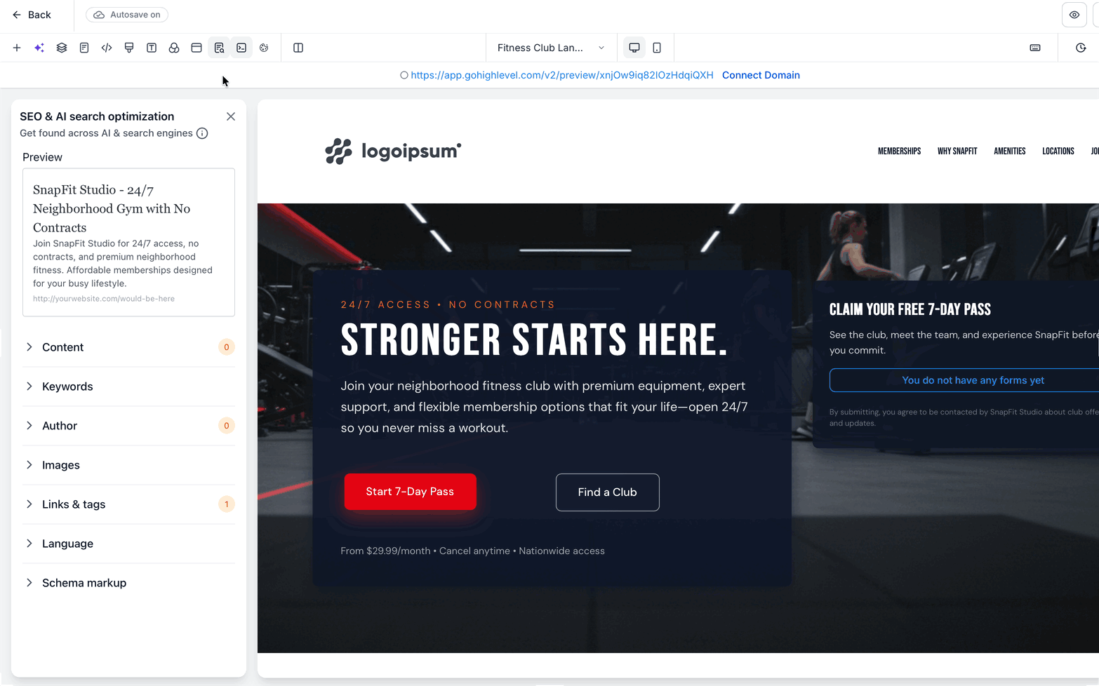 Schermata 11 — Funnel & Website AI