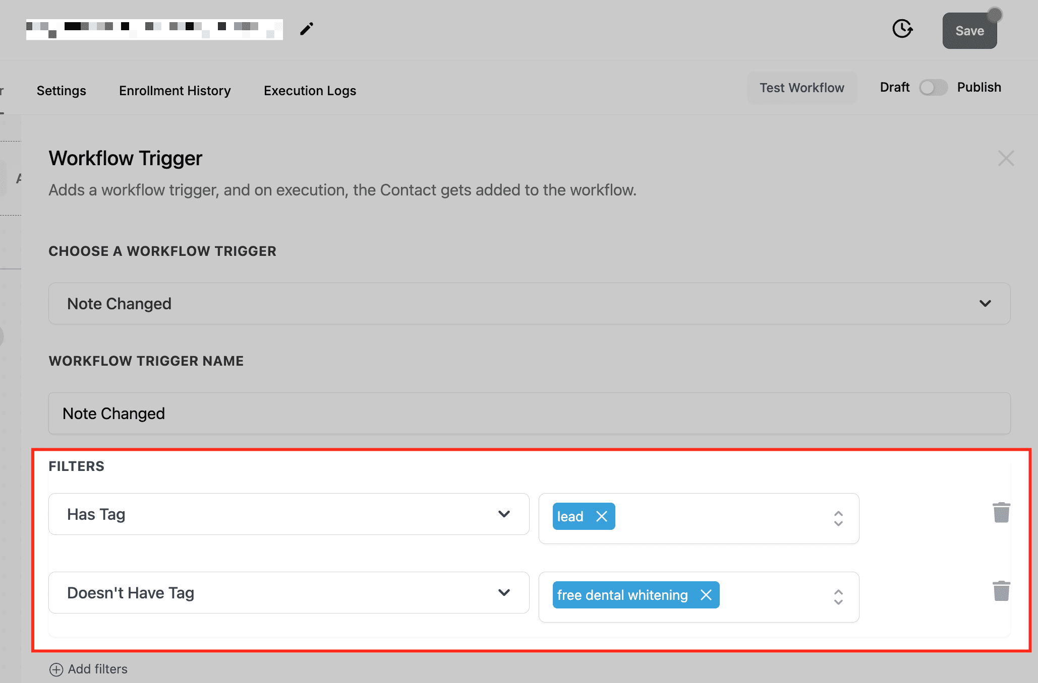 Schermata 4 — Workflow Trigger - Nota Modificata