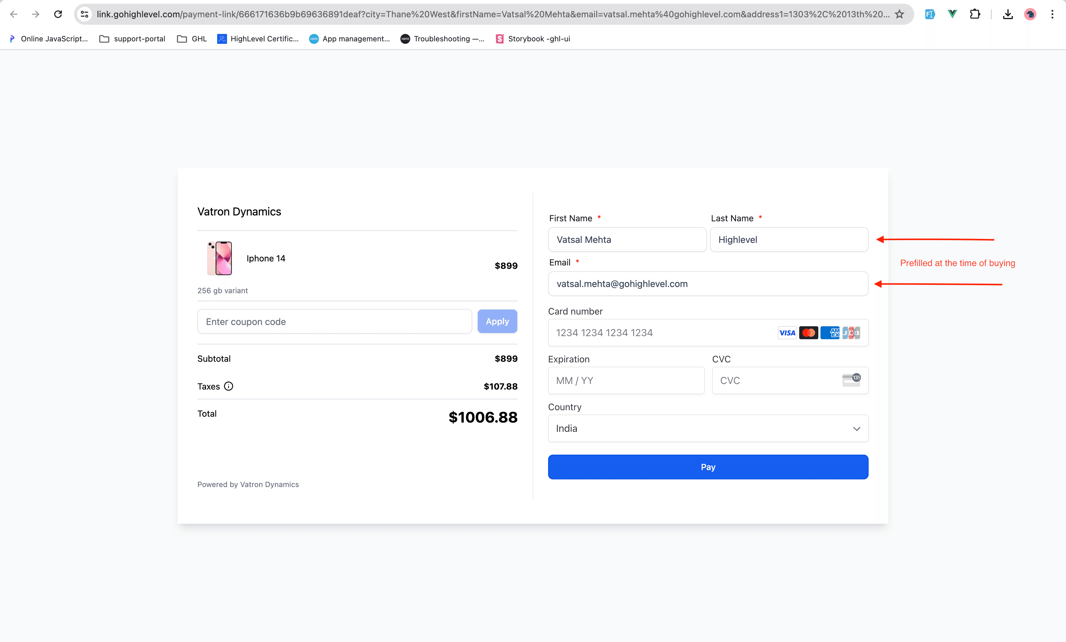 Schermata 4 — Come inviare link di pagamento personalizzati a più contatti?