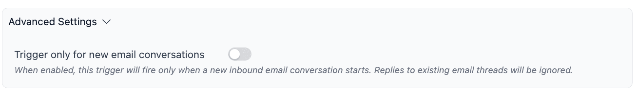 Schermata 3 — Workflow Trigger - Email in Entrata