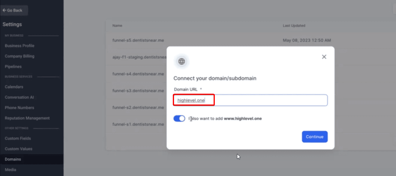 Schermata 3 — Come usare la funzione Domain Connect?