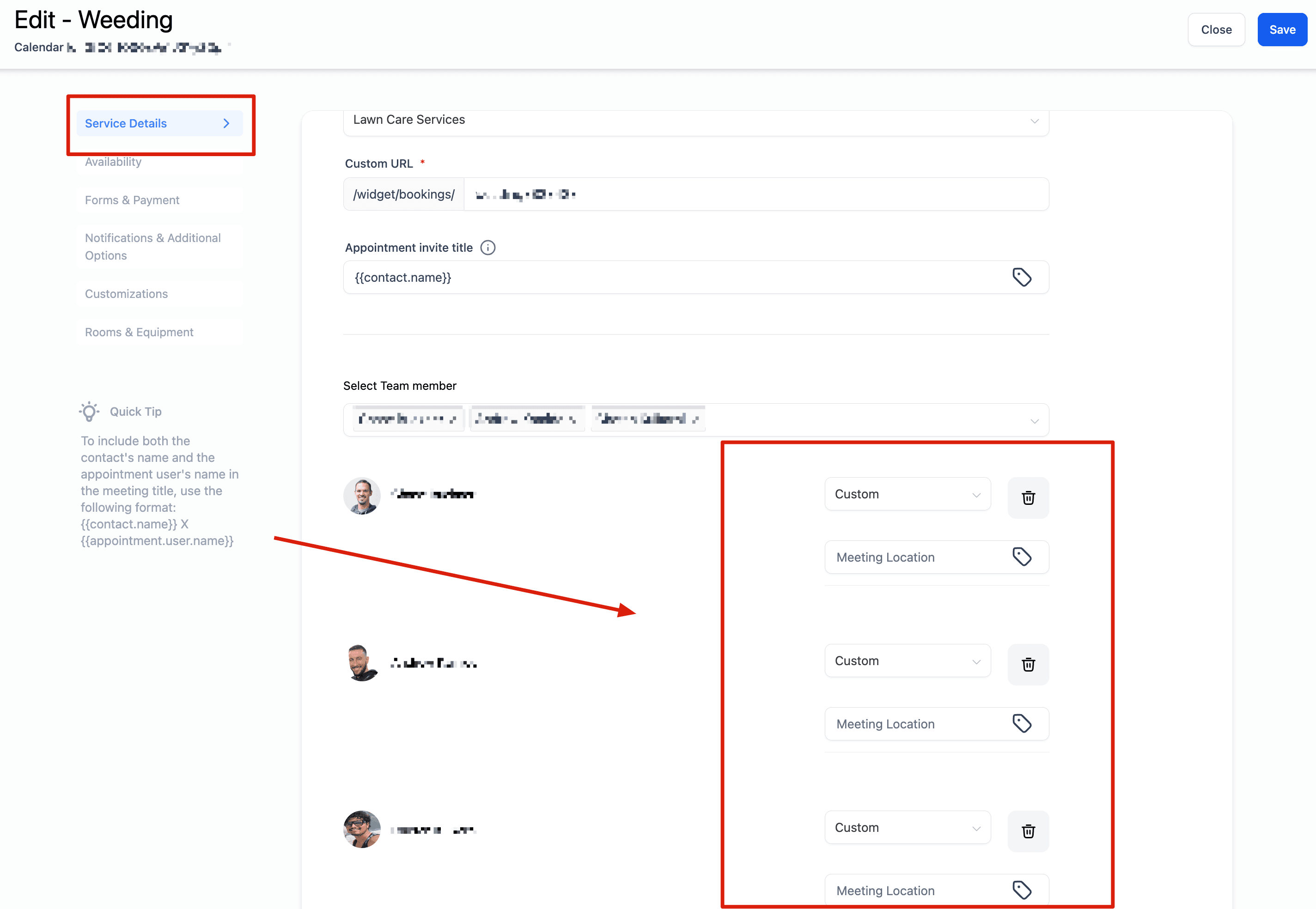 Schermata 4 — Come creare Calendari di Servizio
