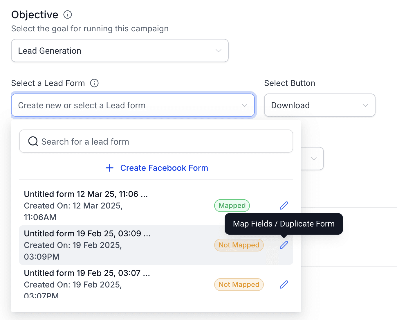 Schermata 13 — Come creare un Facebook Form in Ad Manager