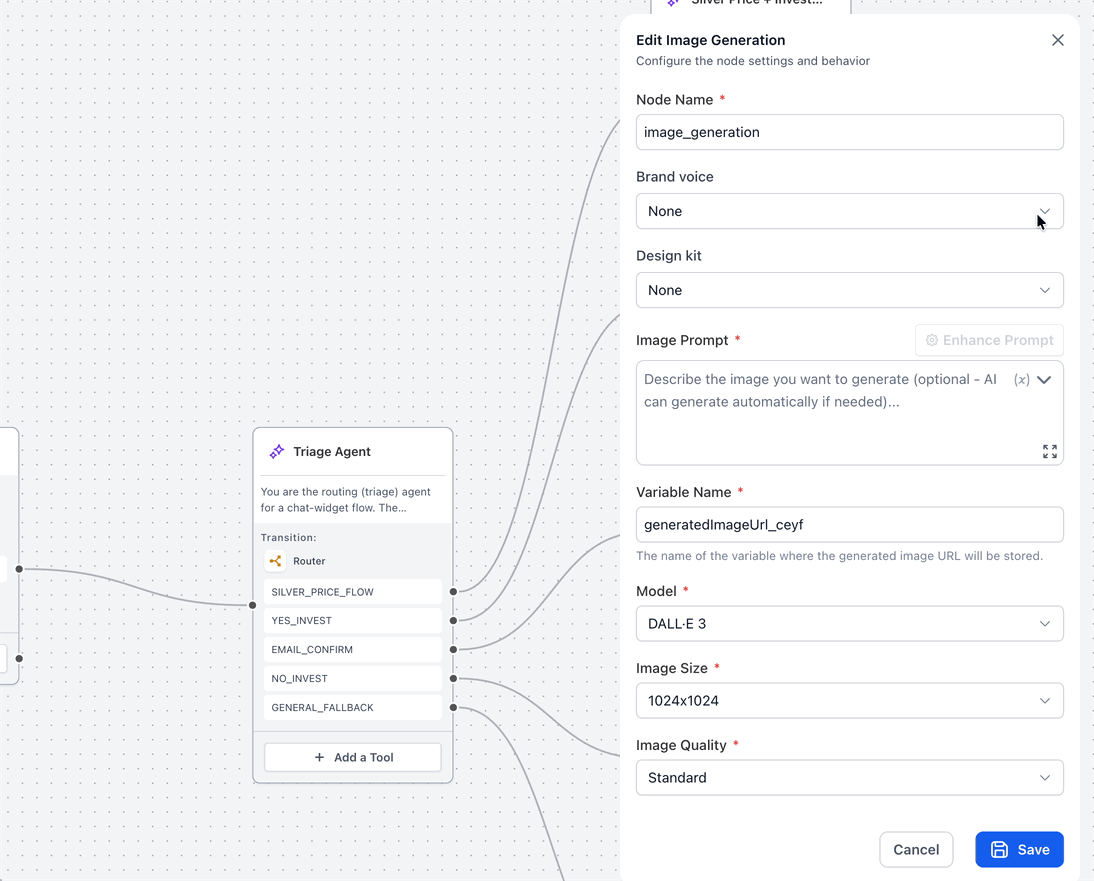Schermata 5 — Come creare contenuti AI con gli strumenti di Intelligenza Artificiale Generativa in Agent Studio