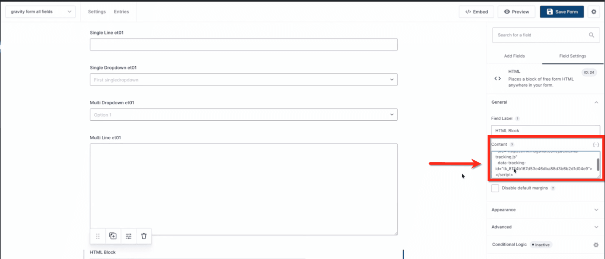 Schermata 5 — Tracciare Form Esterni con HITLEAD