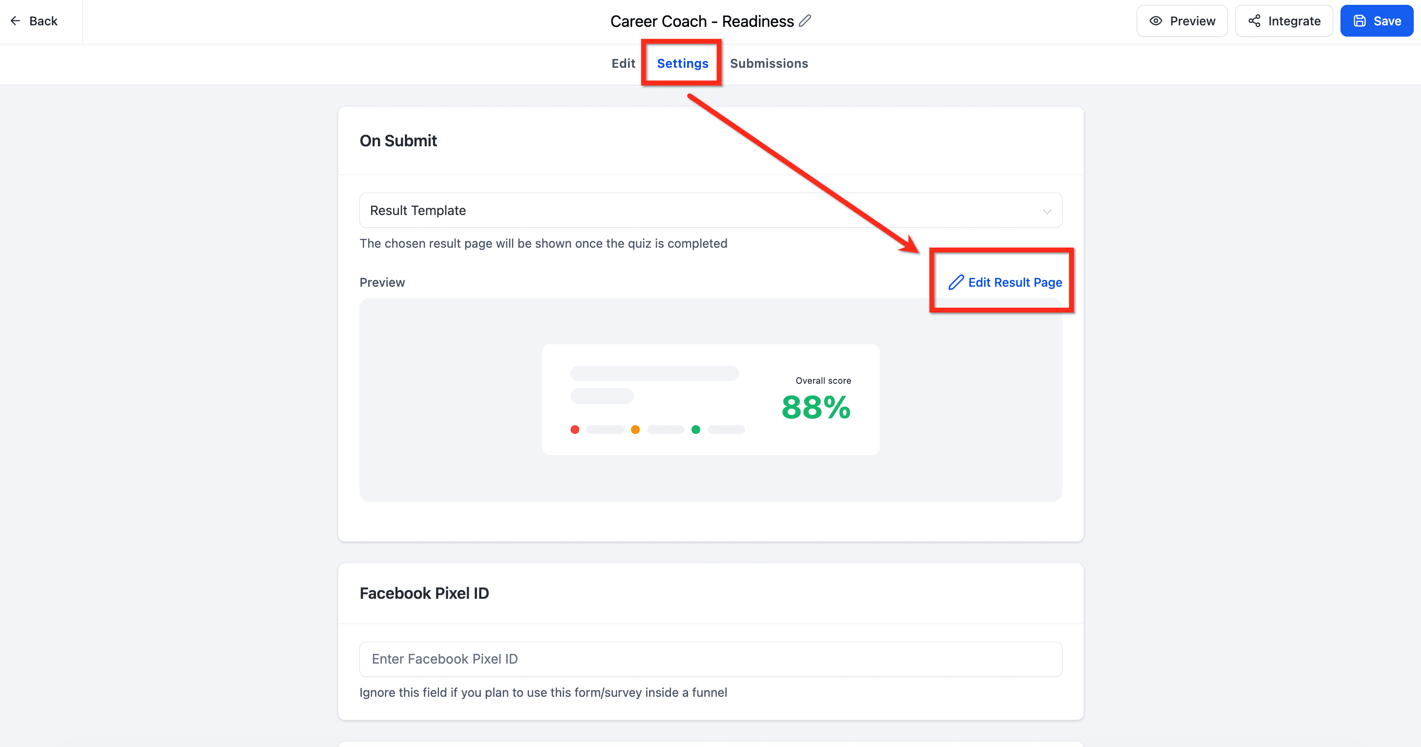 Schermata 5 — Guida al Quiz Builder