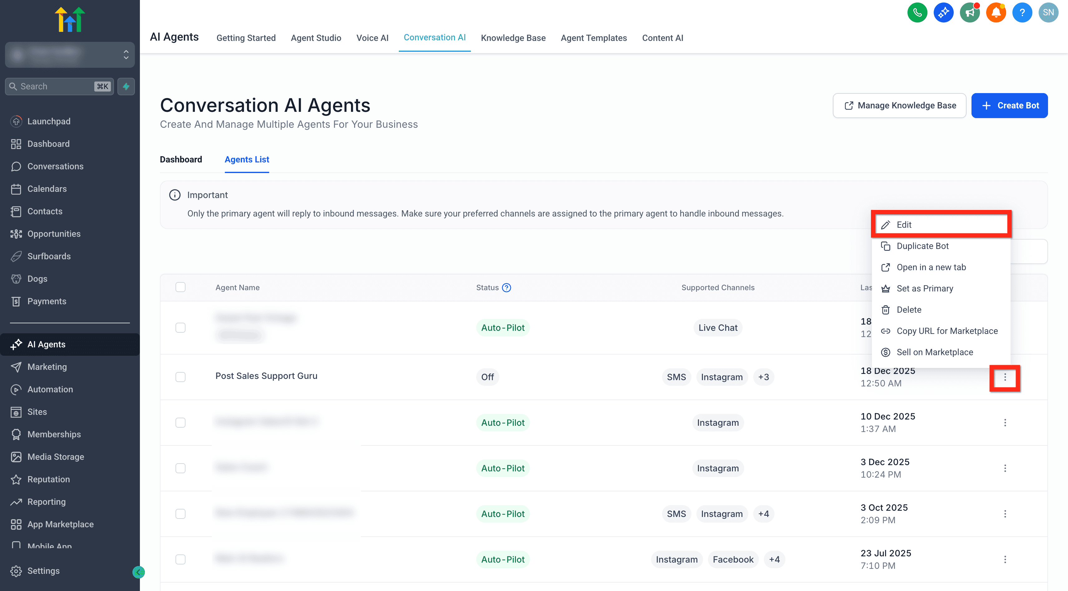 Schermata 3 — Conversation AI - Azione di Follow-Up Automatico